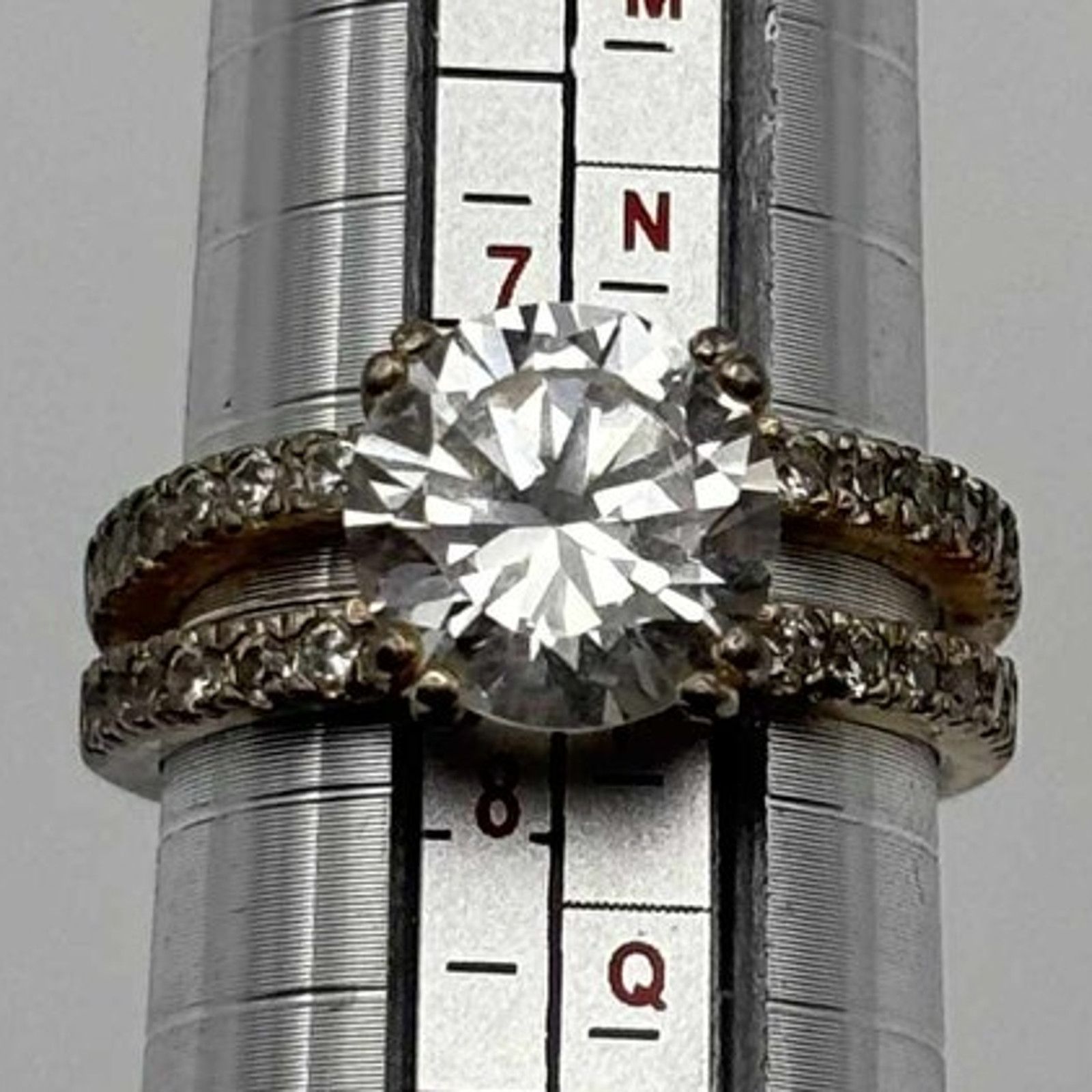 Other Vintage Silver Crystal Ring Size ONE SIZE - 4 Thumbnail