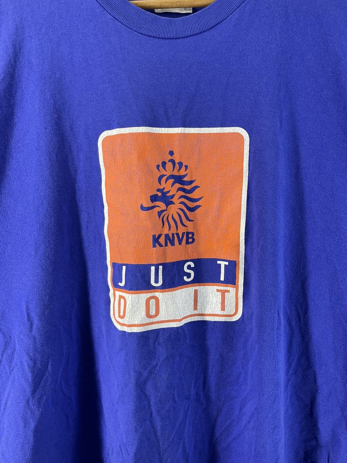 Nike Vintage 90's Nike KNVB Netherlands Just Do It T-Shirt Size US L / EU 52-54 / 3 - 3 Thumbnail