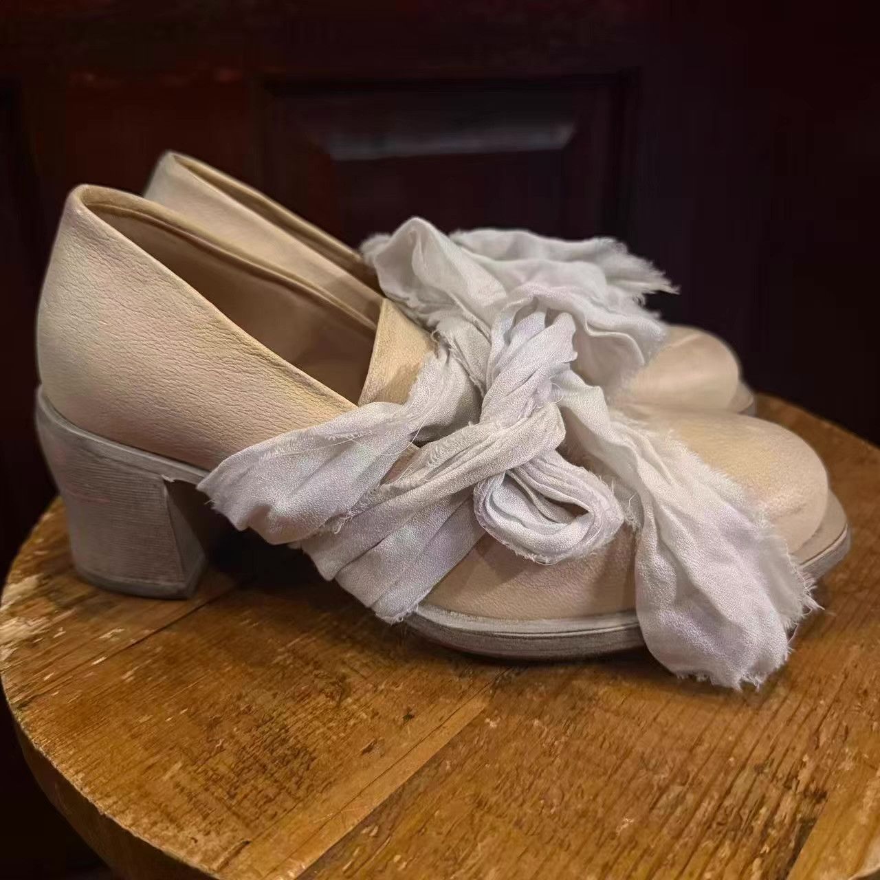 Cherevichkiotvichki cherevichkiotvichki White Ribbon Derby Shoes Ｑ25 Size US 5 / IT 35 - 2 Thumbnail