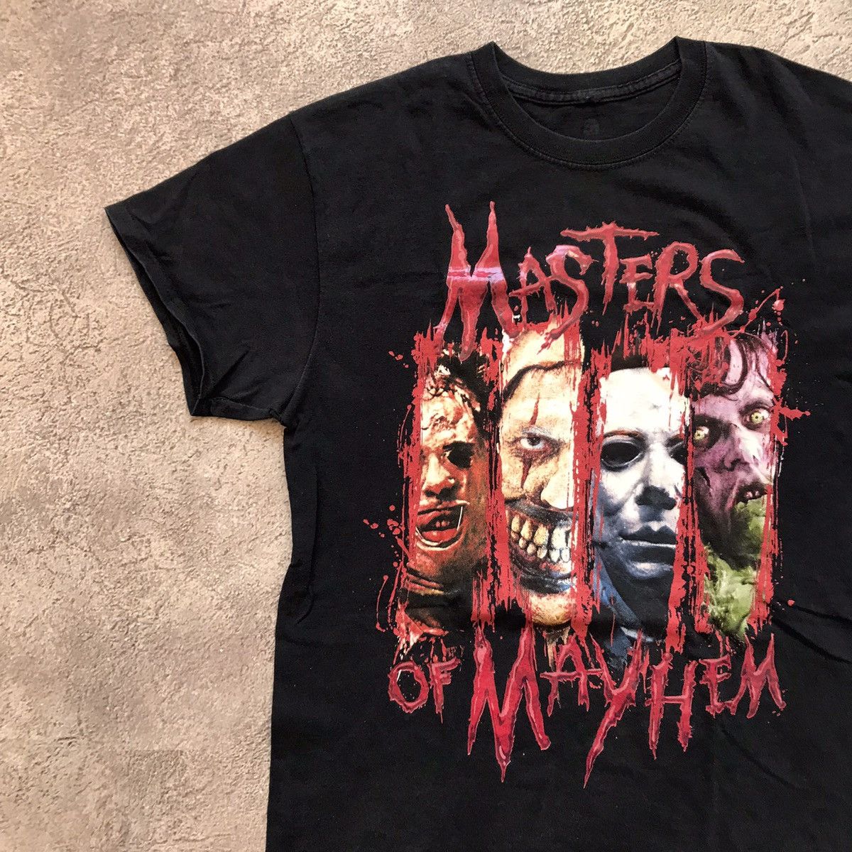 Vintage Vintage 90s Masters of Mayhem Graphic Tee Horror Punk Slim M Size US M / EU 48-50 / 2 - 2 Thumbnail