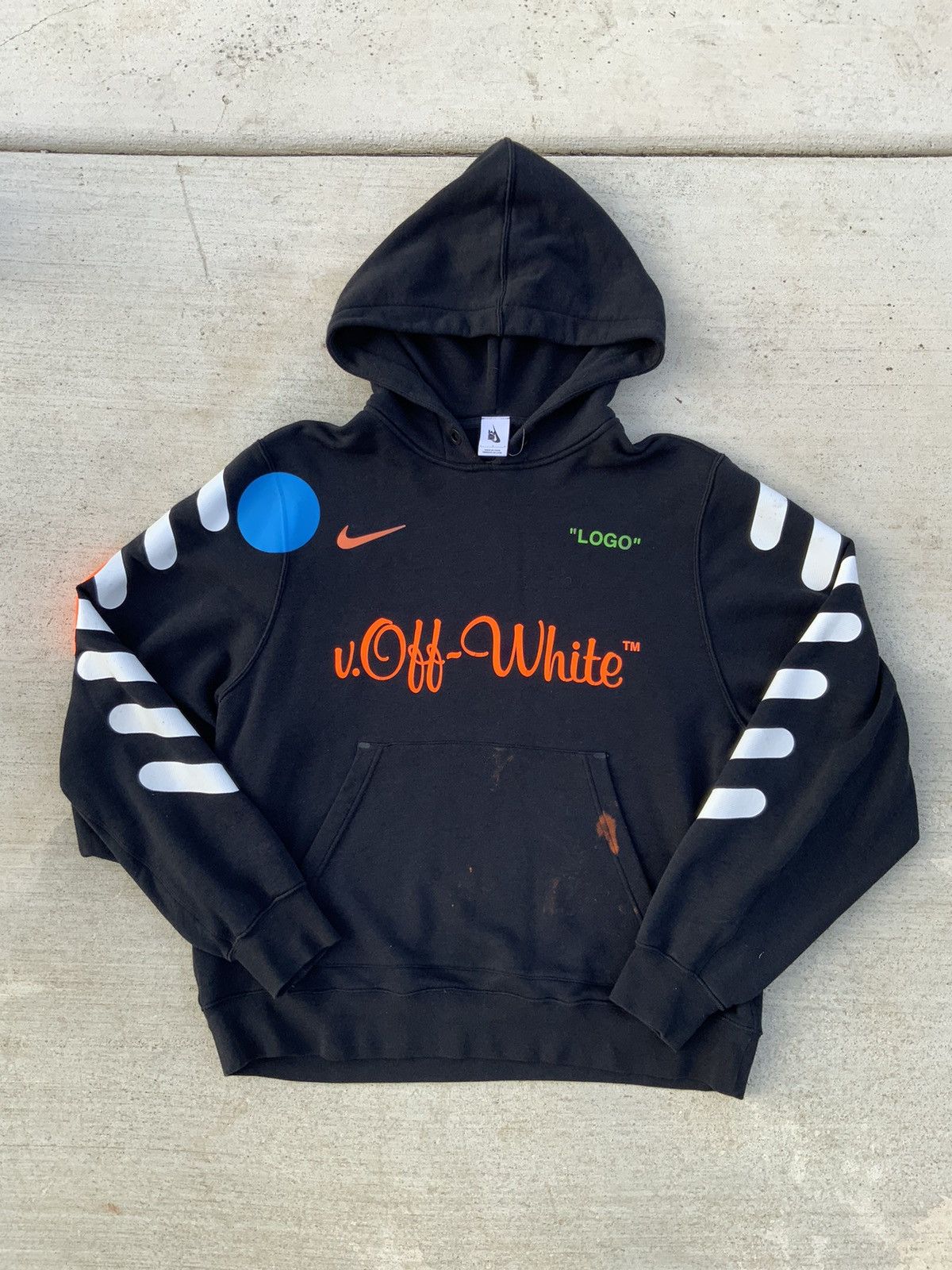 image of Nike Lab Off-White Mercurial Hoodie in Black, Men's (Size Large)