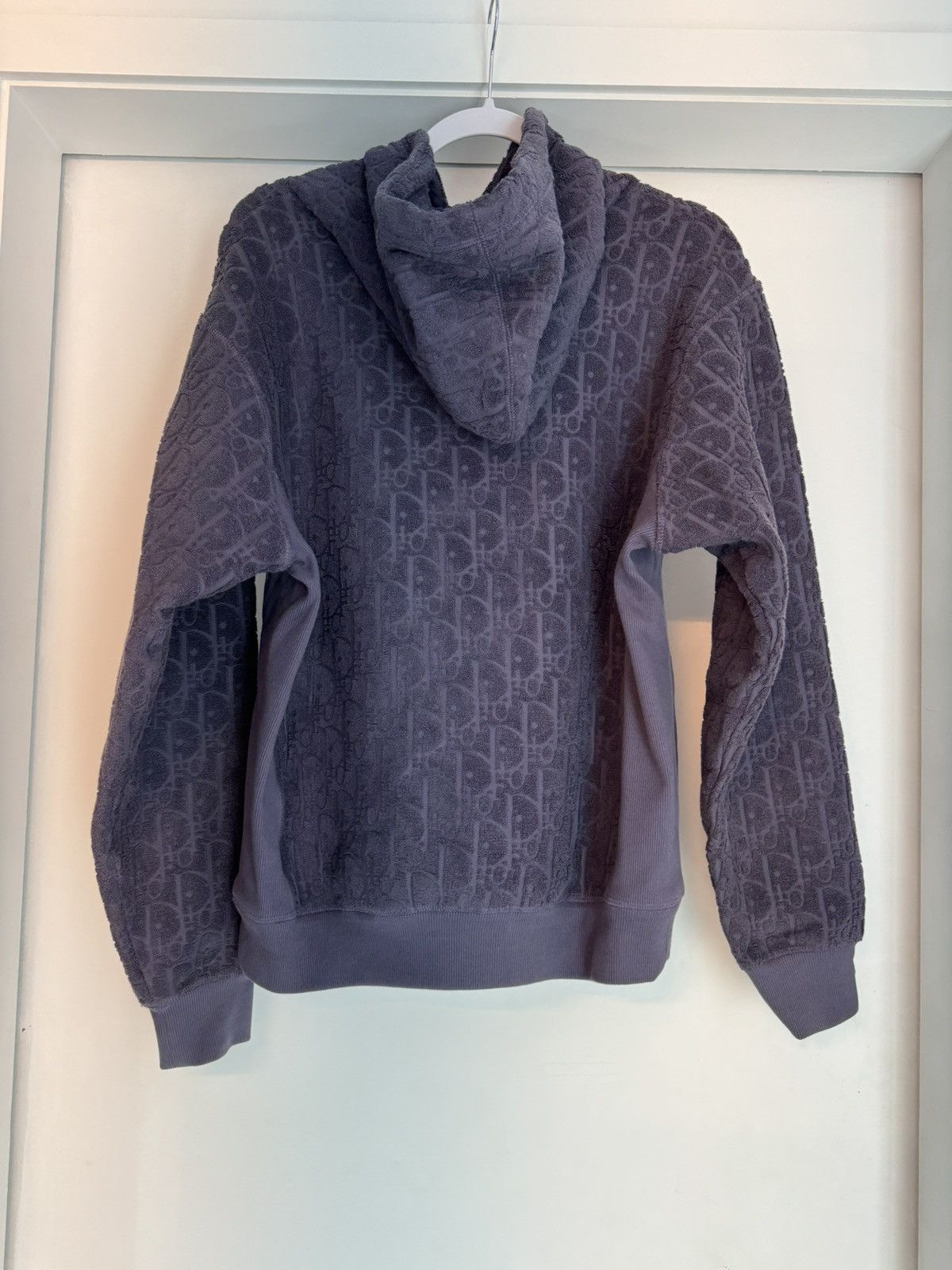 Dior Clothing Blue Dior Oblique Jacquard Cotton Terry Hoodie DIOR