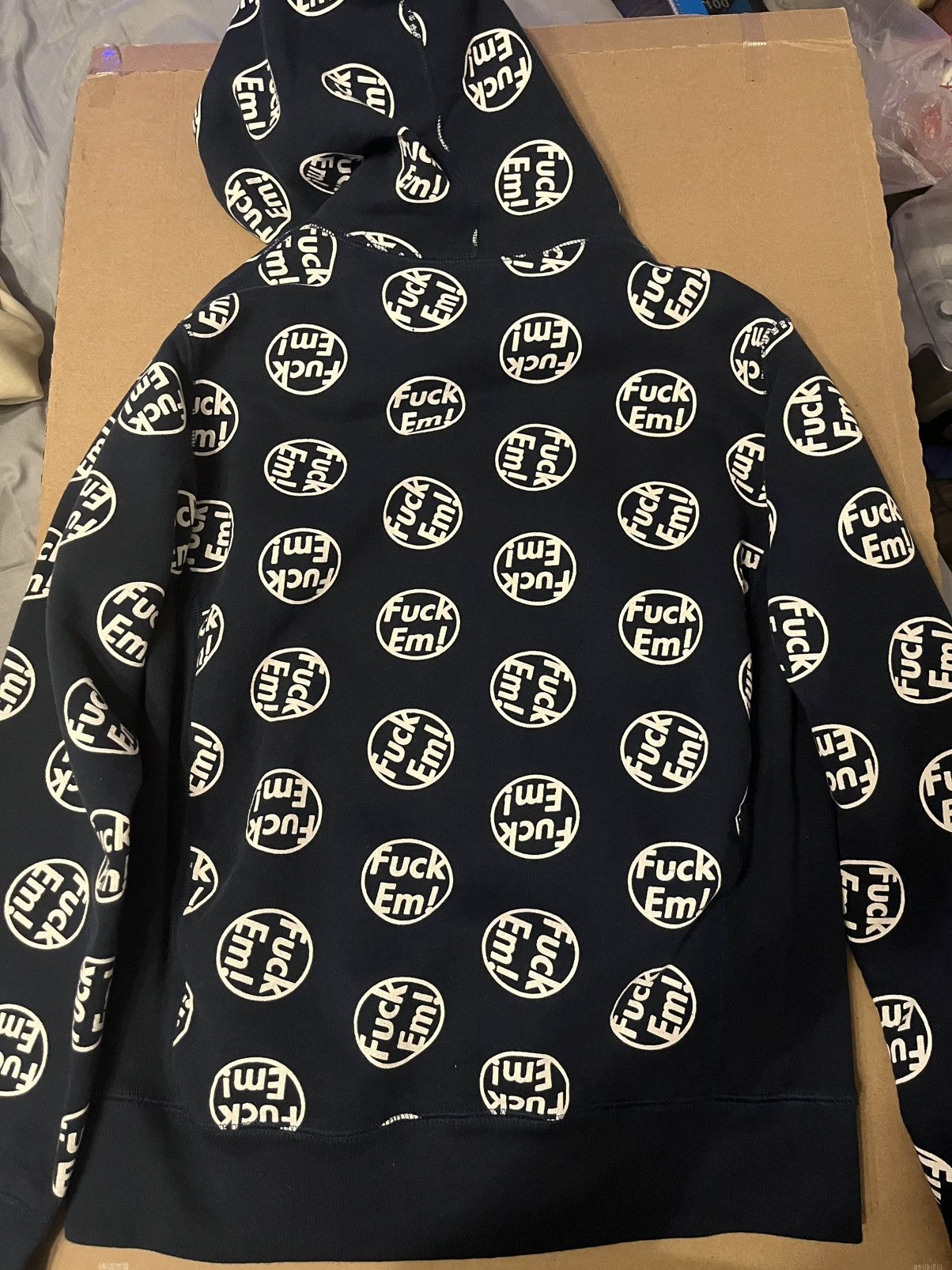 Supreme Supreme fuck em pullover navy medium Size US M / EU 48-50 / 2 - 3 Thumbnail