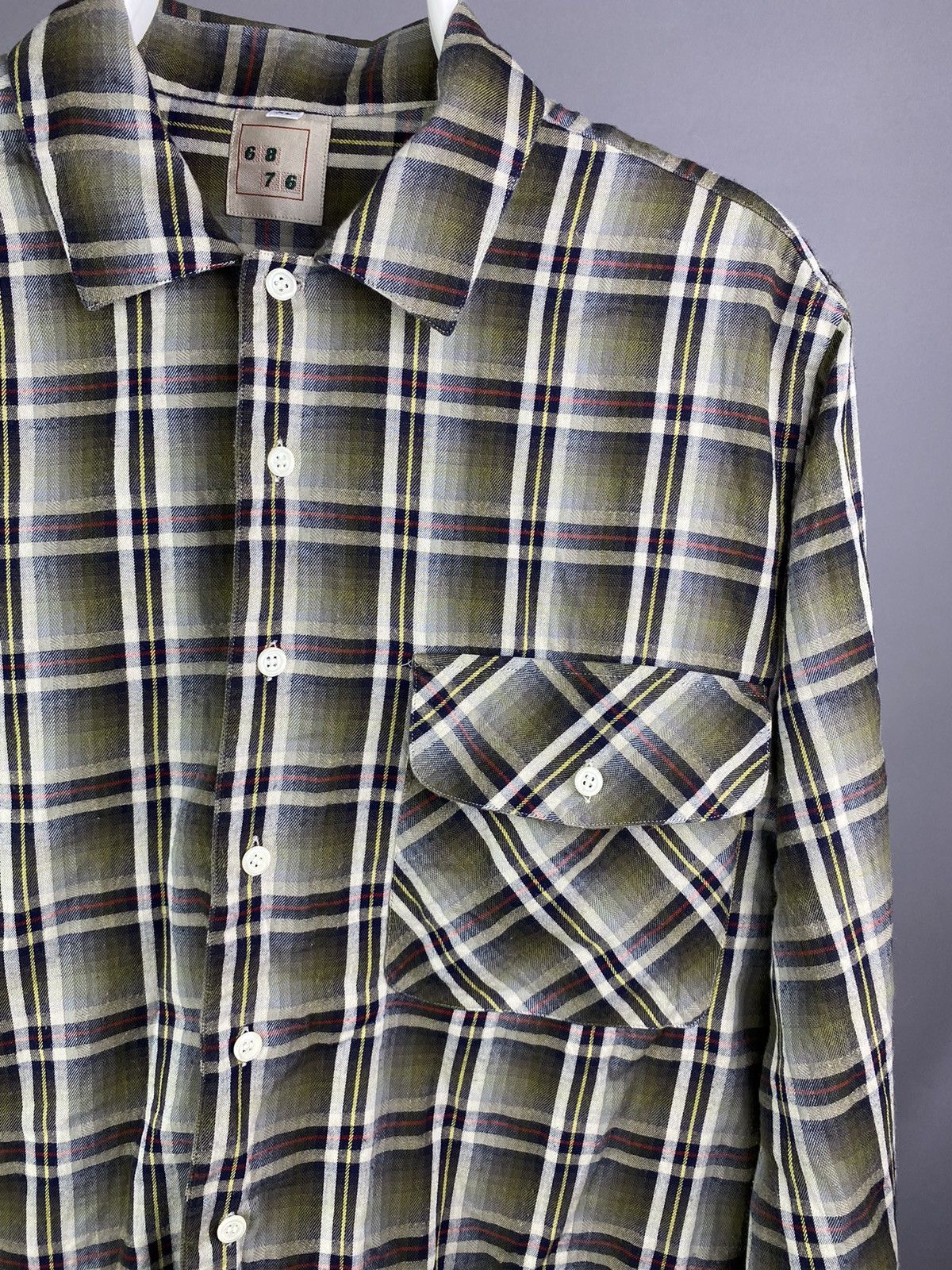 6876 6876 Archive Plaid Button-Up Shirt — Rare British Streetwear Size US XL / EU 56 / 4 - 5 Thumbnail