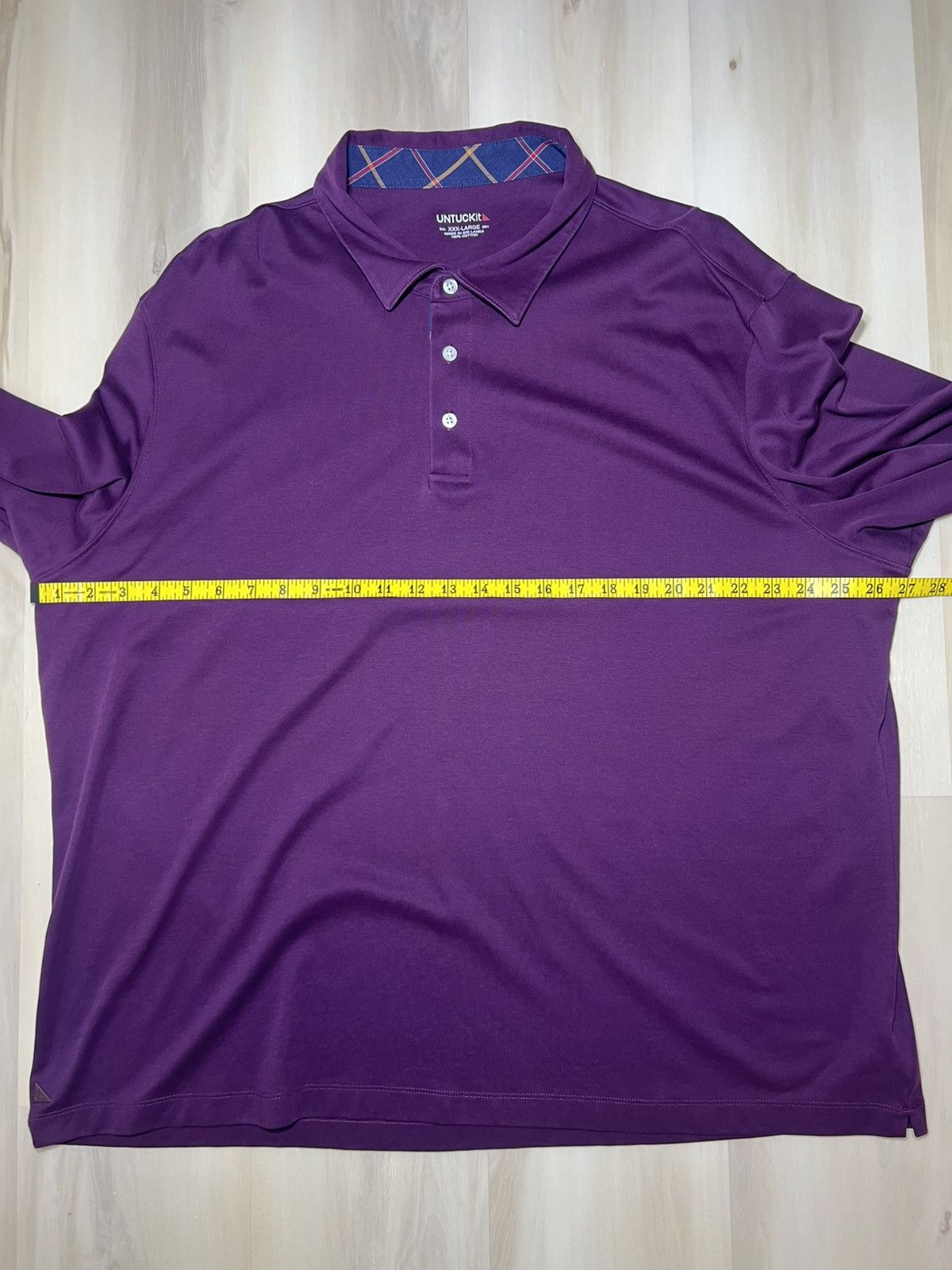 UNTUCKit UNTUCKit Mens 3XL Damaschino Long Sleeve Polo Shirt Purple Size US XXL / EU 58 / 5 - 6 Thumbnail