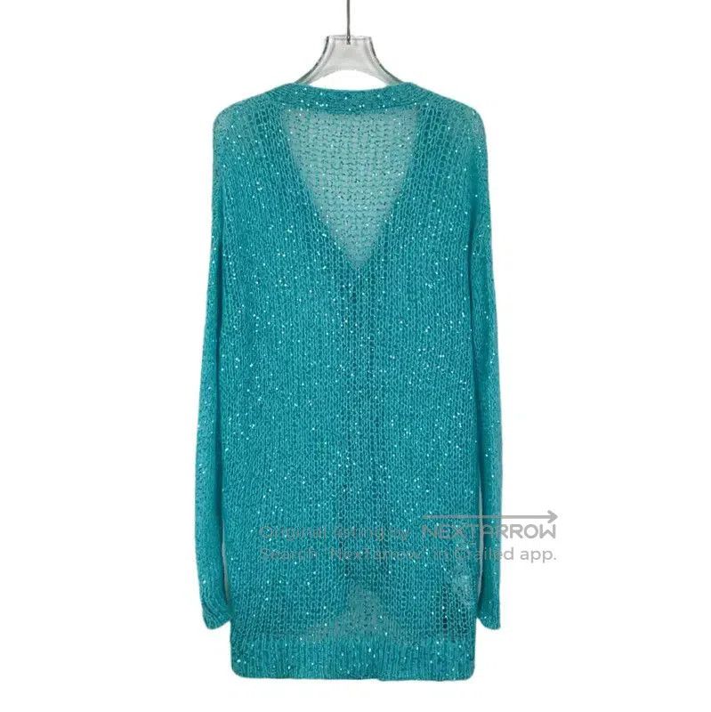 Miu Miu Miu Miu Blue XS Cardigan for Women . Size XS / US 0-2 / IT 36-38 - 2 Thumbnail