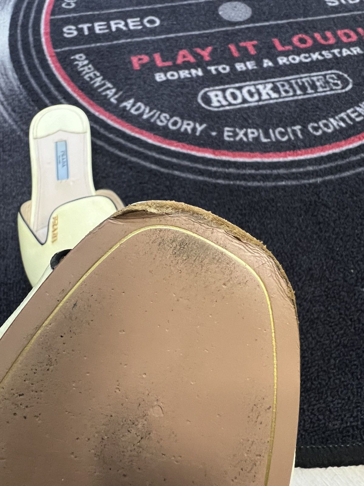 Miu Miu × Prada × Vintage Prada Logo Slides Size US 7.5 / IT 37.5 - 11 Thumbnail