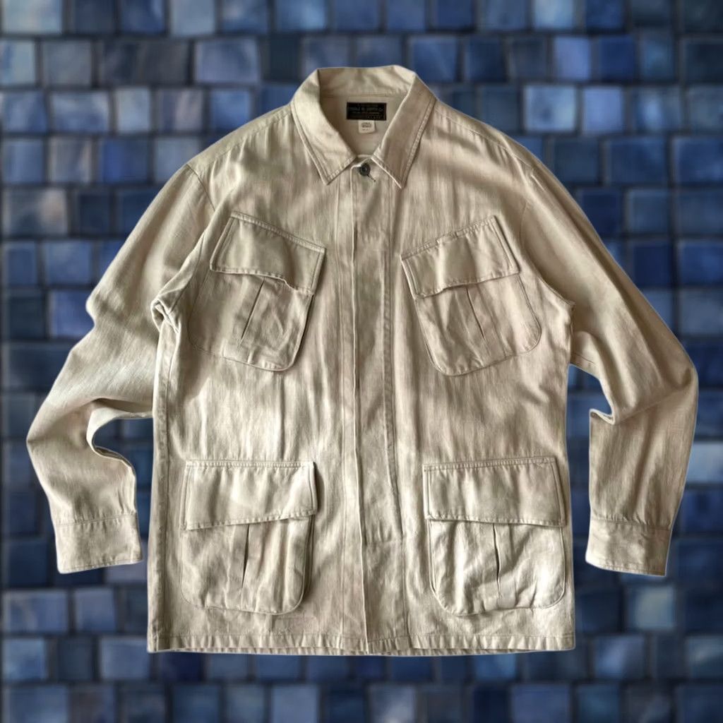 Ralph Lauren RRL RALPH LAUREN Men's Jacket Ivory M Solid Casual USED Fatigue Jungle Style Size US M / EU 48-50 / 2 - 1 Thumbnail