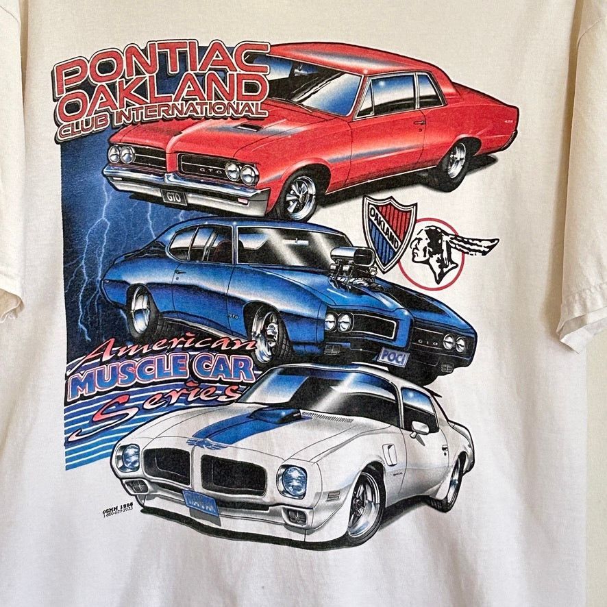 Vintage Vintage 1996 Pontiac Oakland Club American Muscle Car Tee Size US L / EU 52-54 / 3 - 2 Thumbnail