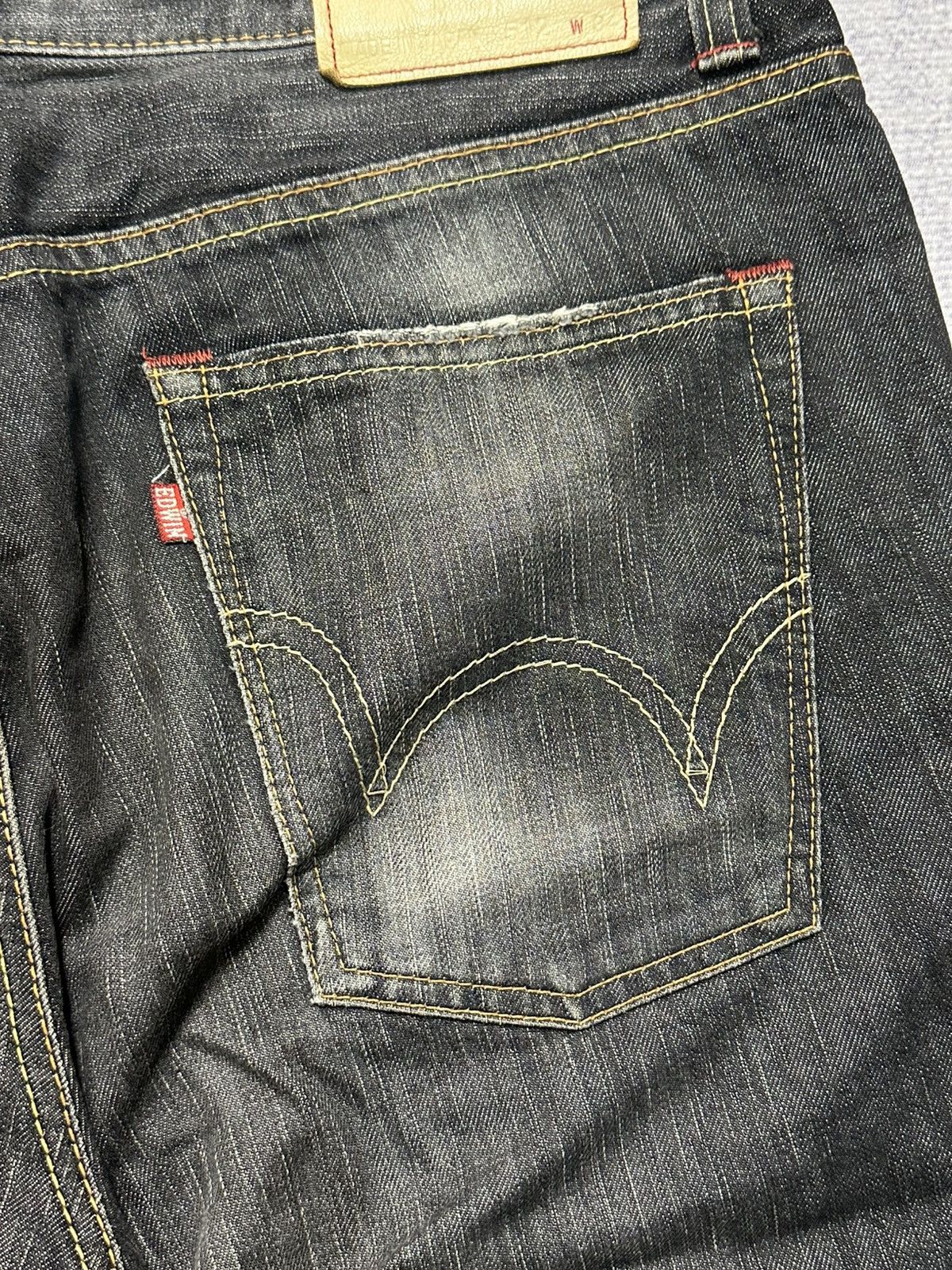 Undercover × Uniqlo 2000s Edwin 512 Flare Distressed Washed Denim Size US 32 / EU 48 - 13 Thumbnail