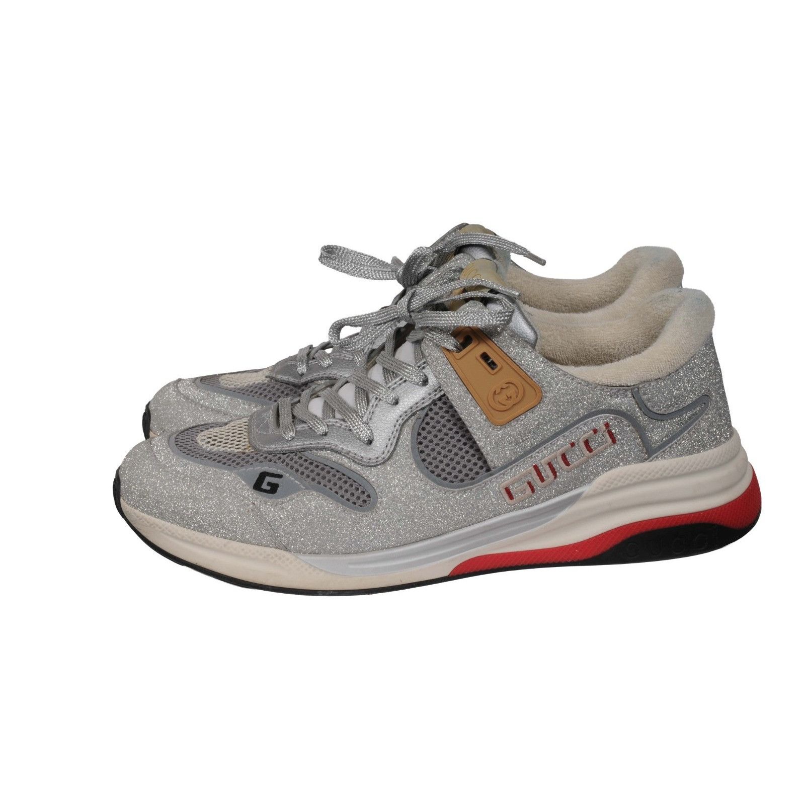 Gucci Ultrapace Glitter Low Top Sneakers Size US 8 / EU 41 - 4 Thumbnail