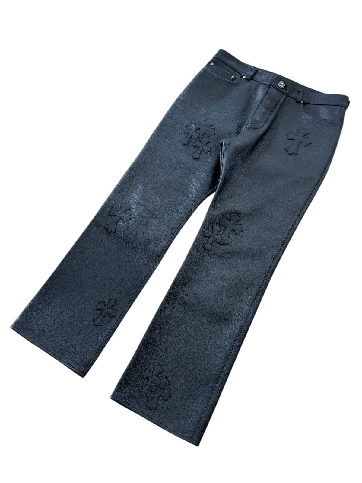 Chrome Hearts Chrome Hearts Flooded 20 Patch Leather Pants Size US 34 / EU 50 - 3 Thumbnail