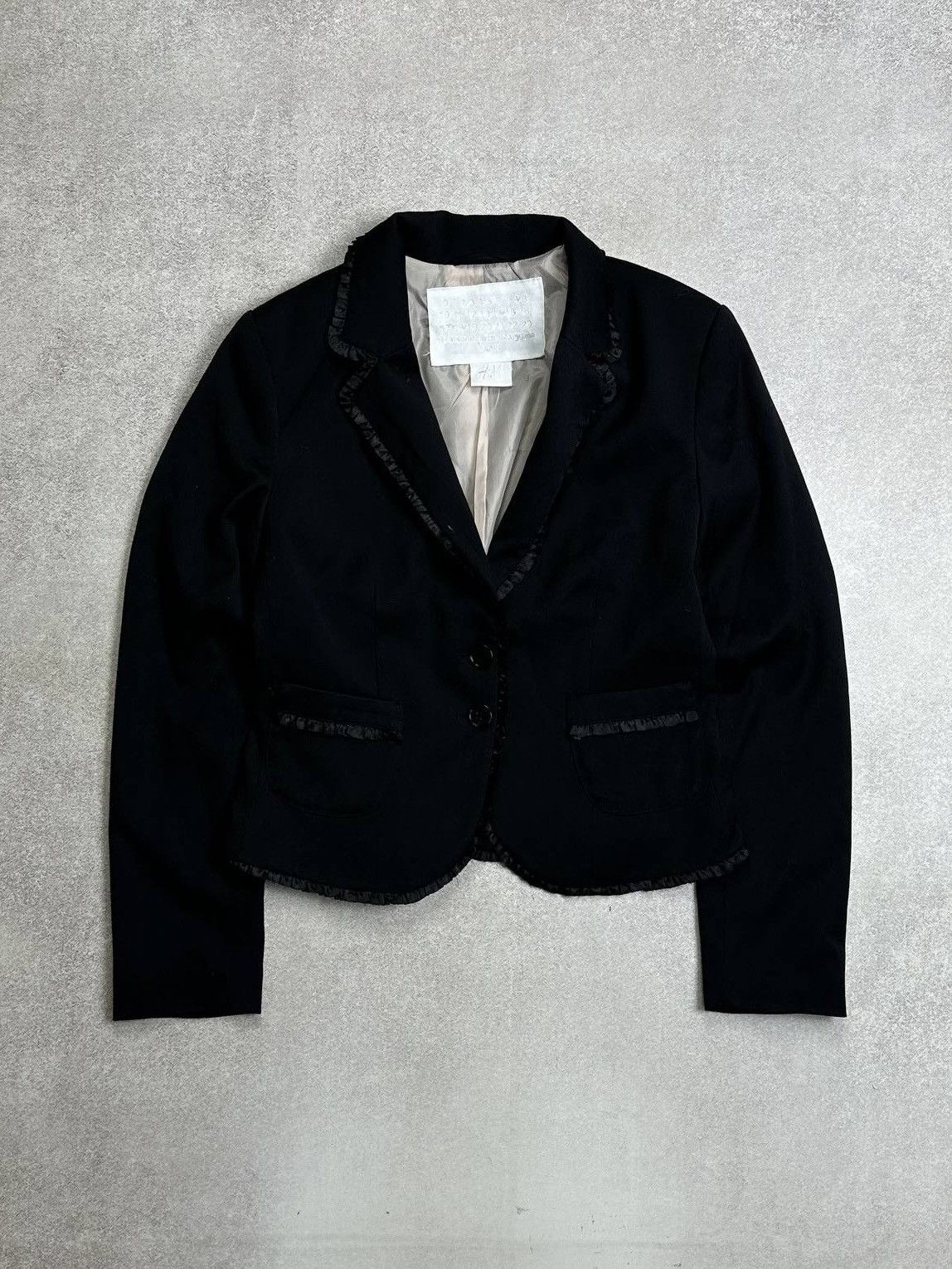 H&M × Maison Margiela Vintage Maison Margiela x H&M Womans Black Blazer Jacket S Size S / US 4 / IT 40 - 1 Thumbnail