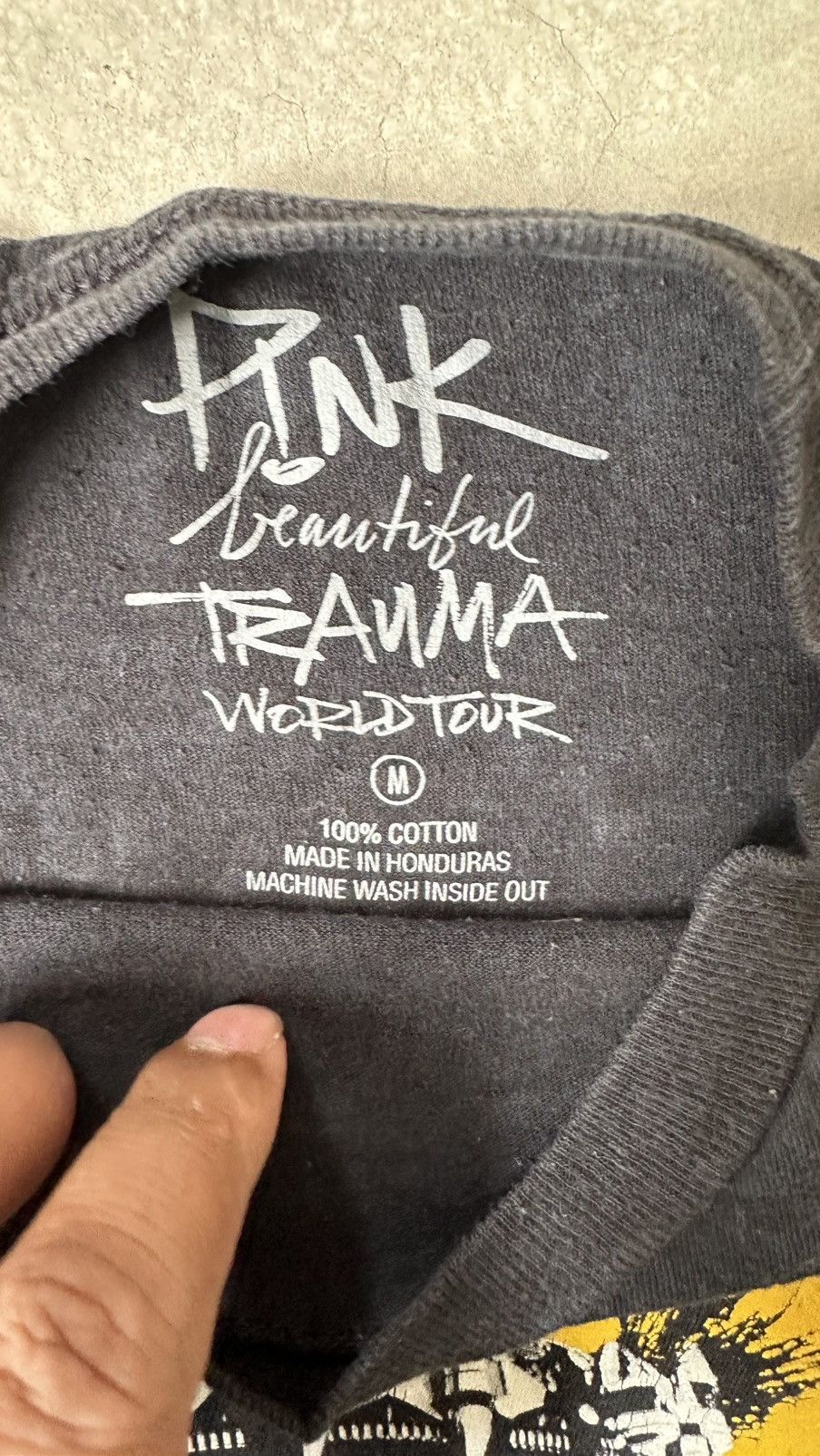 Vintage PINK TOUR TEE WELL FADED Size US M / EU 48-50 / 2 - 4 Thumbnail