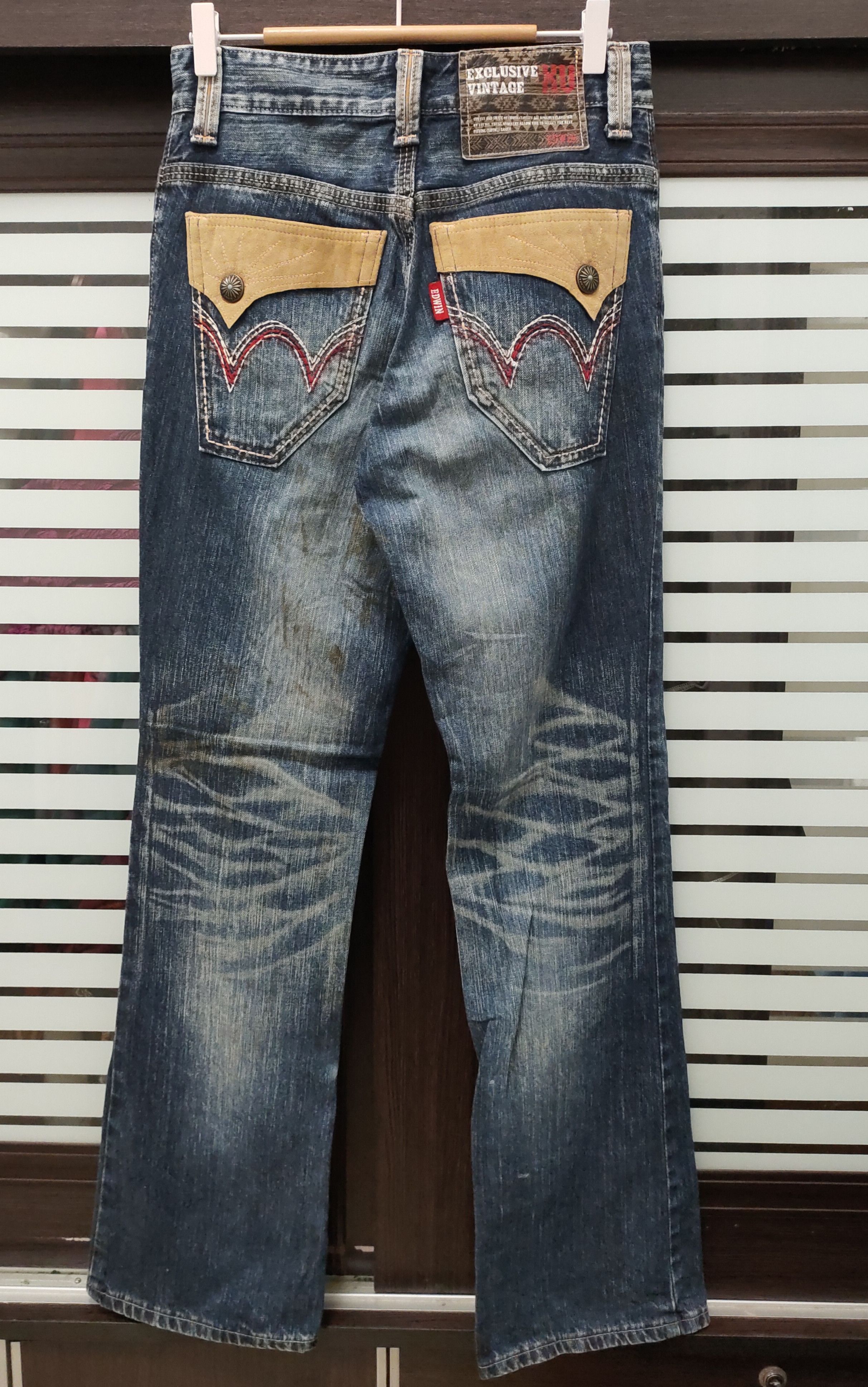 Japanese Brand 💥 Sick Flared Edwin XV Exclusive Vintage Jeans 💥 Size US 30 / EU 46 - 9 Thumbnail