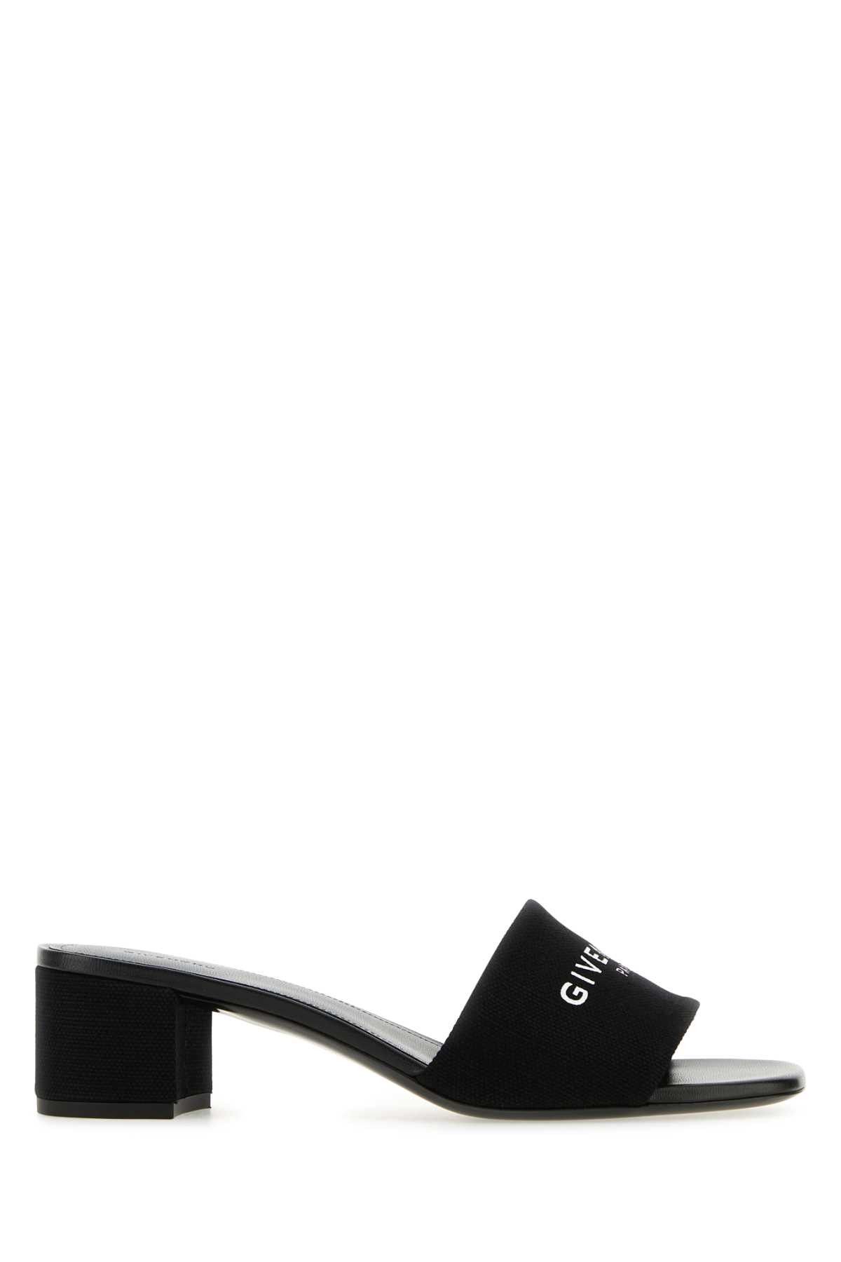 image of Givenchy Black Canvas 4G Mule Shoess Shoes, Women's (Size 9)