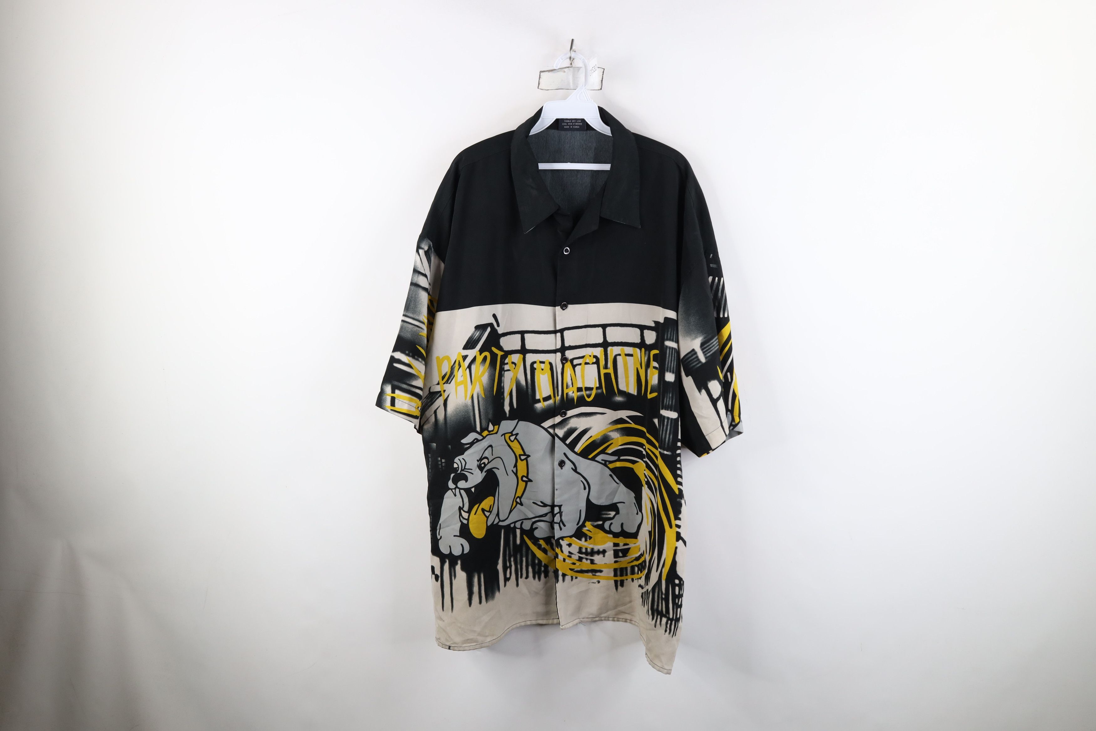 Vintage Vintage 90s Y2K Streetwear Party Machine Baggy Button Shirt Size US XXL / EU 58 / 5 - 1 Thumbnail