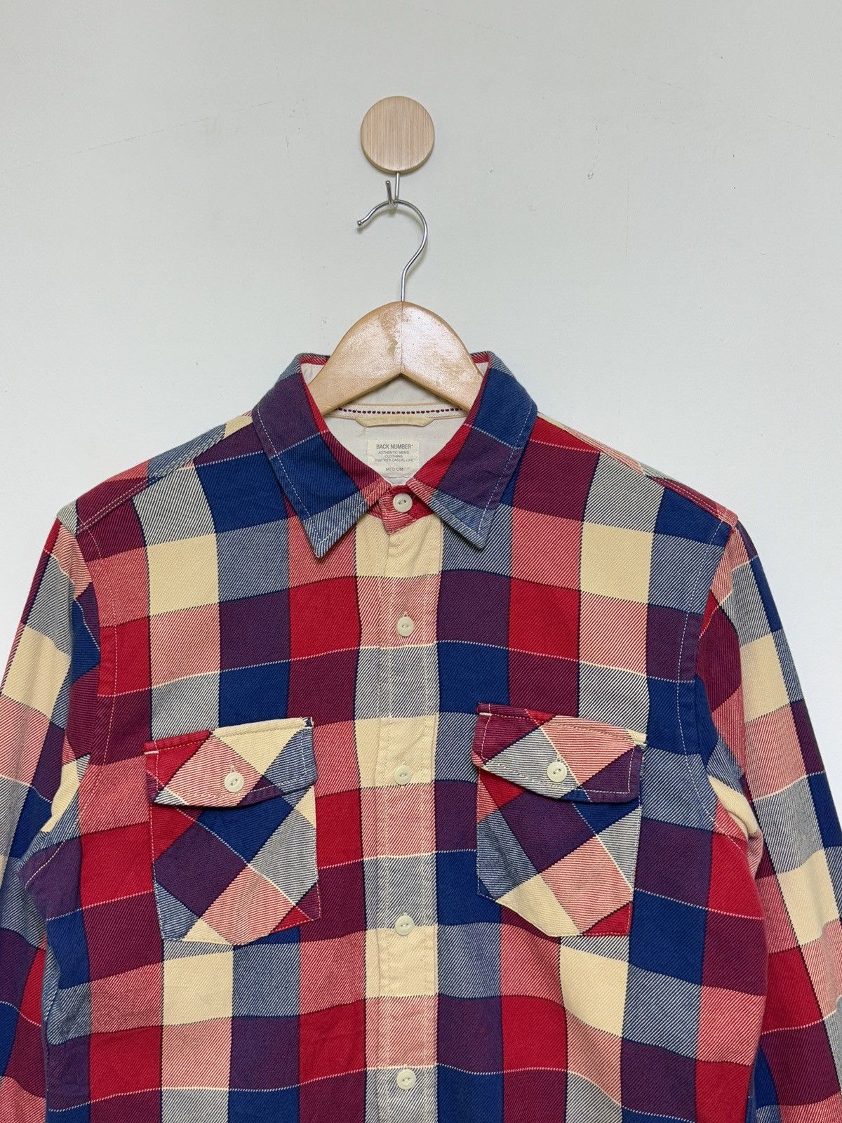 Flannel Flannel Vintage BACK NUMBER Plaid Design Size US M / EU 48-50 / 2 - 3 Thumbnail