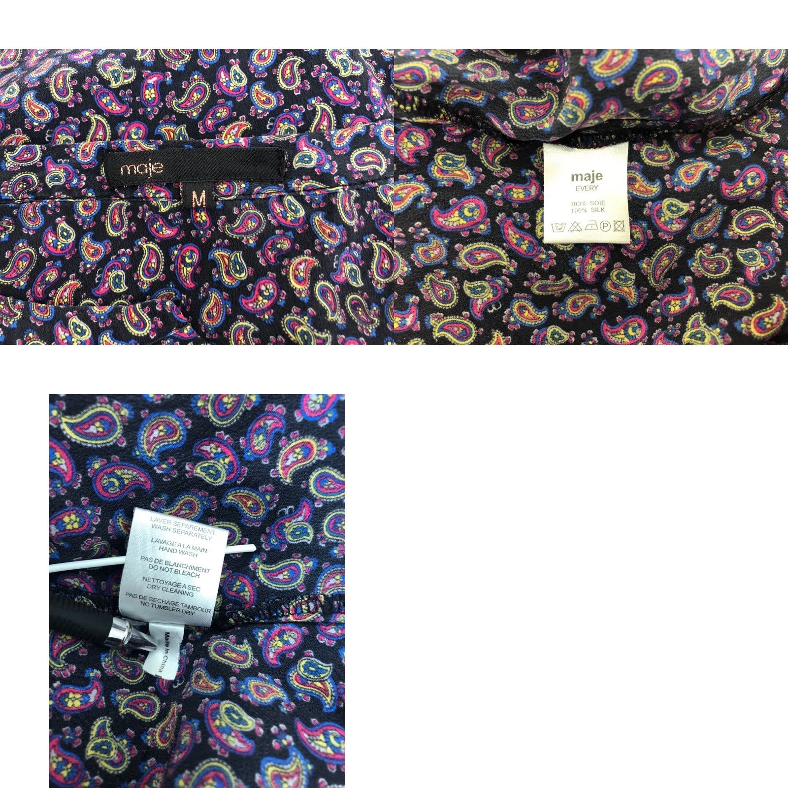 Maje Maje Button-Up Pleated Tunic Silk Purple Women M Size M / US 6-8 / IT 42-44 - 8 Thumbnail