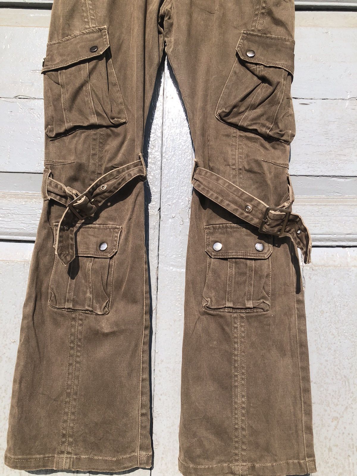 If Six Was Nine × Japanese Brand × semanticdesign Semantic Design Bootcut Bondage Cargo Pants Size US 32 / EU 48 - 4 Thumbnail