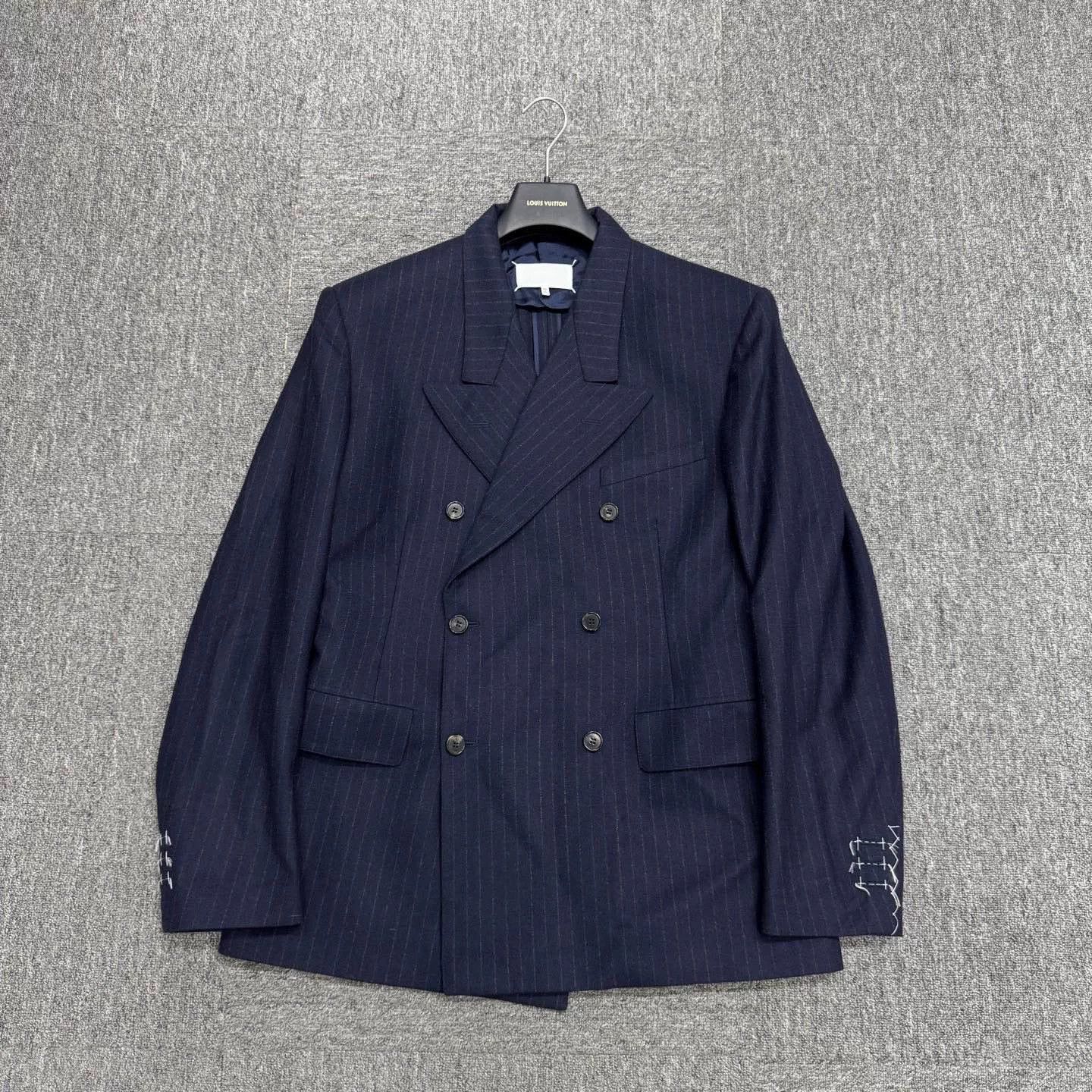 Maison Margiela Maison Margiela Striped Wool Blazer. Size US L / EU 52-54 / 3 - 1 Thumbnail