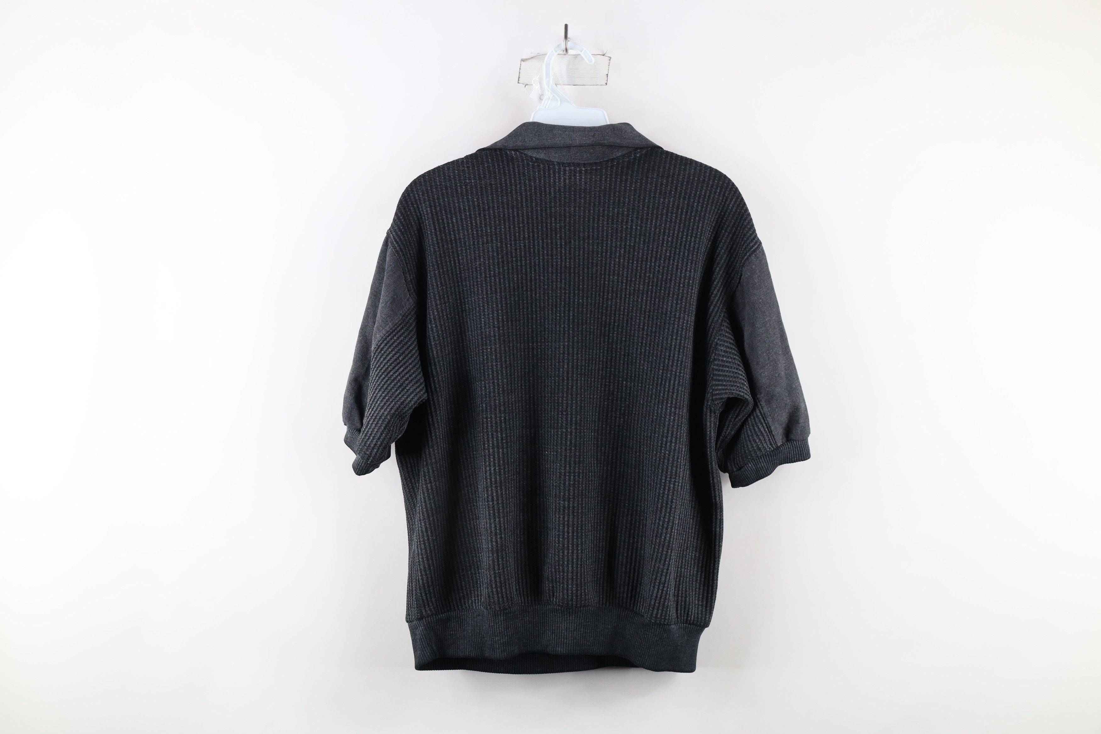 Vintage Vintage 90s Streetwear Waffle Knit Pullover Polo Shirt Size US M / EU 48-50 / 2 - 7 Thumbnail