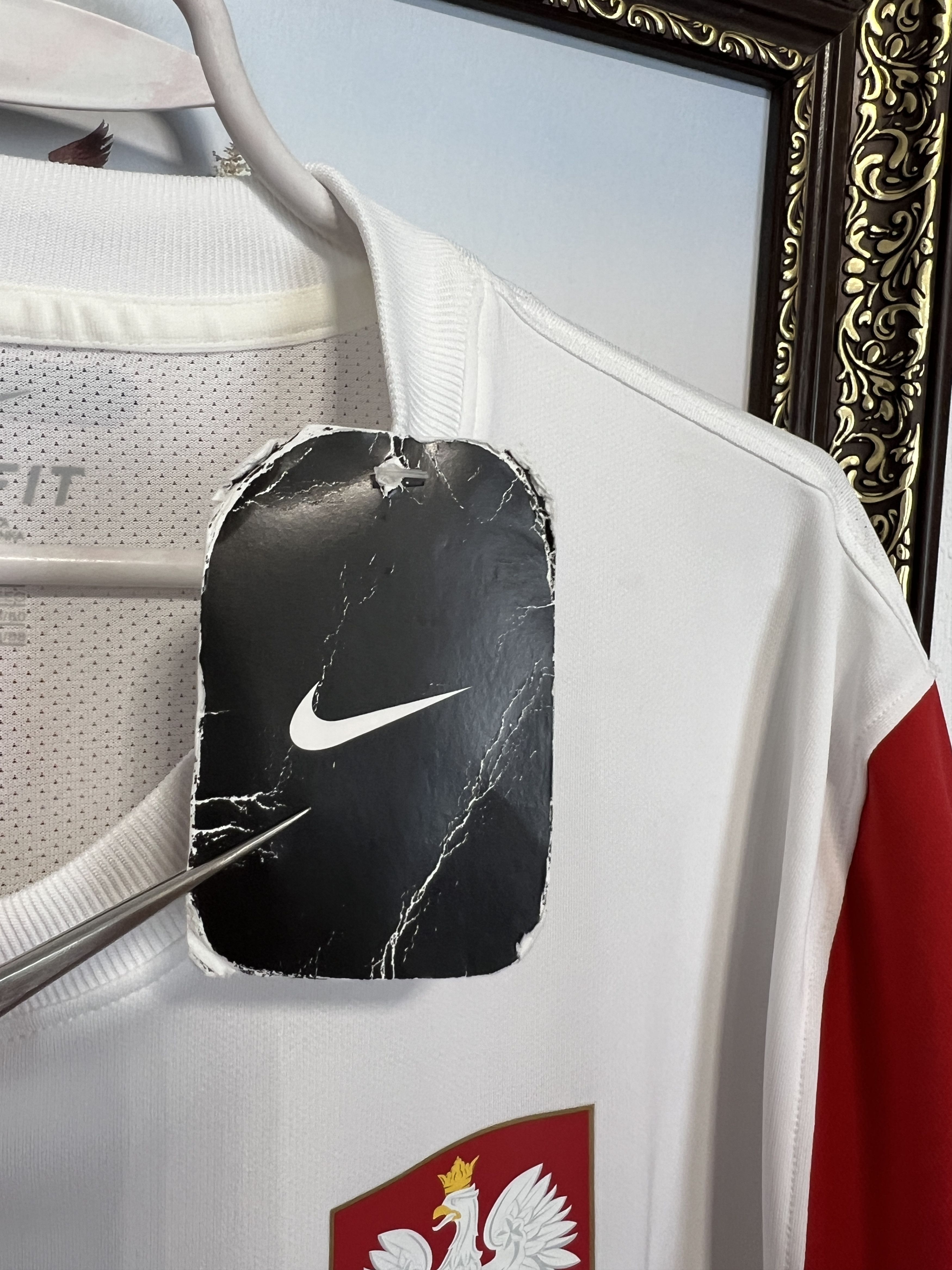 Nike Poland Home football shirt Soccer Player Issue Jersey Trikot Size US XXL / EU 58 / 5 - 8 Thumbnail