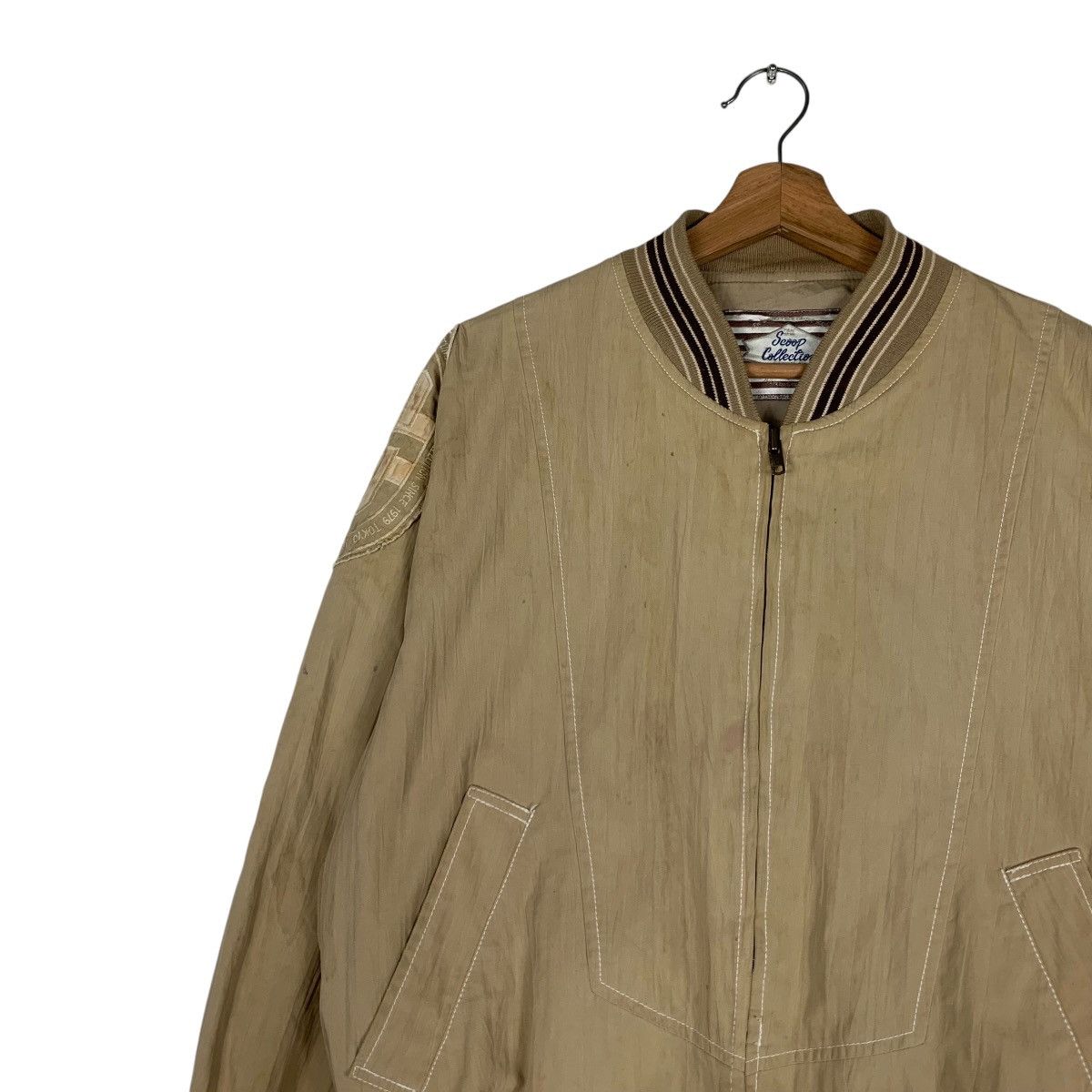 Japanese Brand SCOOP COLLECTION Brown Bomber Jacket #1318-C59 Size US M / EU 48-50 / 2 - 6 Thumbnail