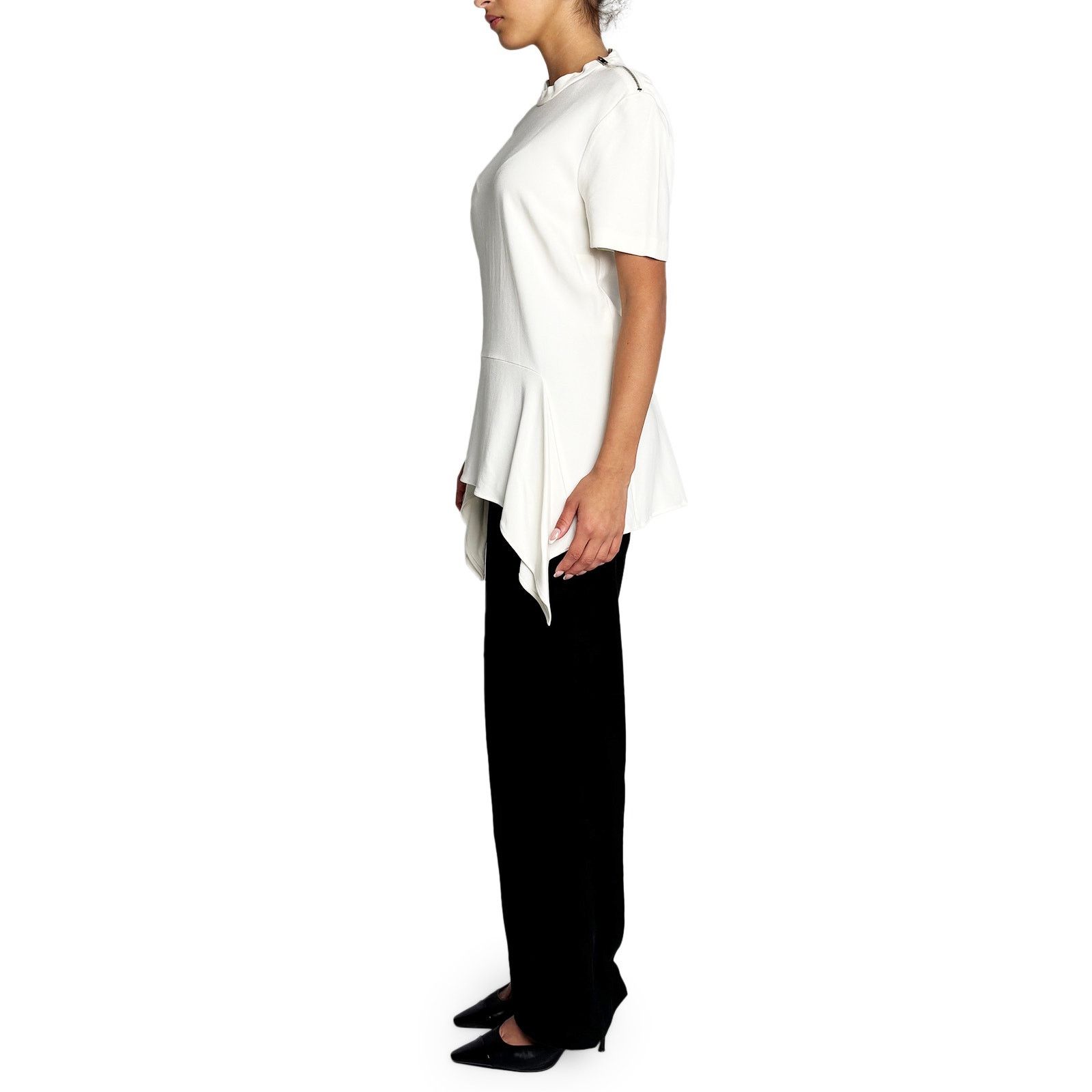 Stella McCartney White s/s top, with zip detail Size 4XL / US 24-26 - 2 Thumbnail
