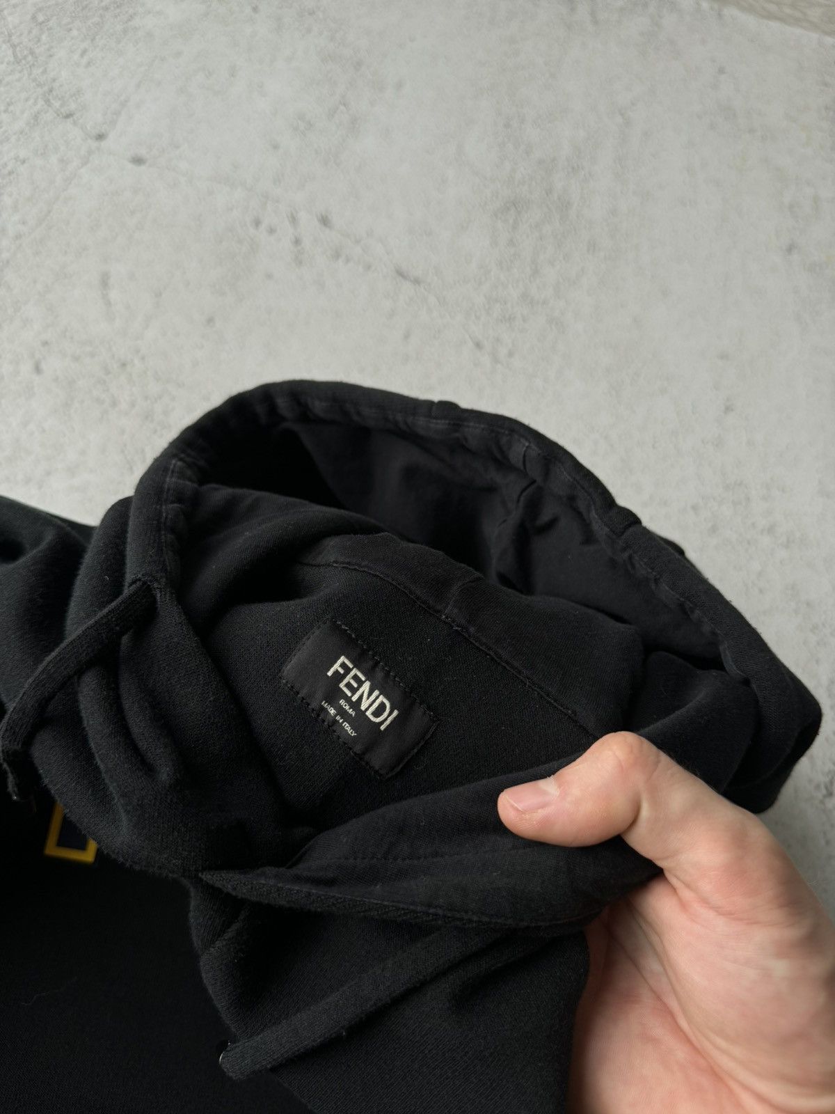 Fendi Fendi Roma Big Logo Black Hoodie Size US M / EU 48-50 / 2 - 11 Thumbnail