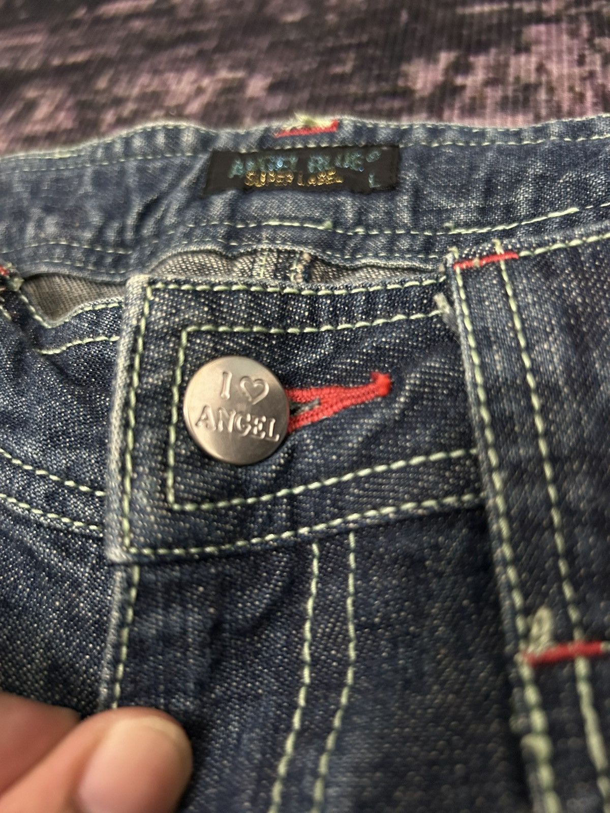 Angel Blue Vintage Angel Blue One Star Pocket Back Wash Flare Jeans Size US 29 - 14 Thumbnail
