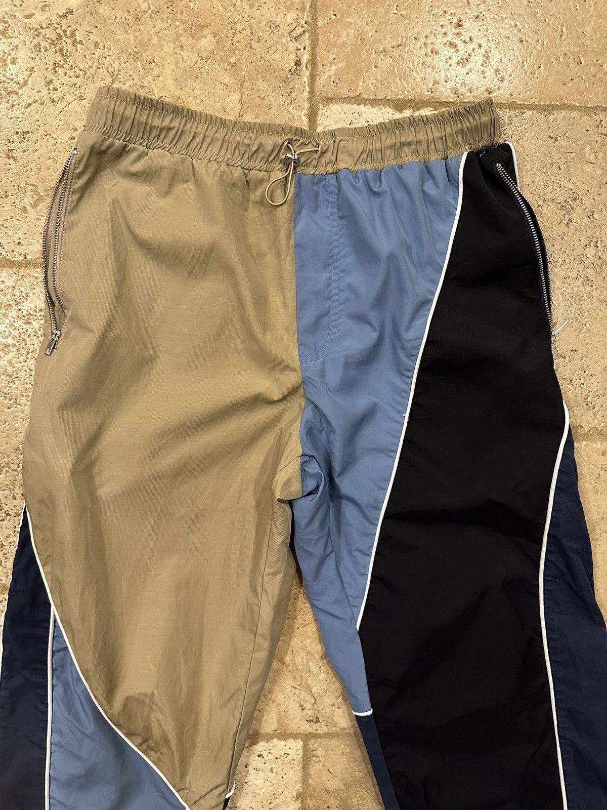 Ahluwalia Ahluwalia Mel Patchwork Colorblock Nylon Track Pants Size US 32 / EU 48 - 4 Thumbnail
