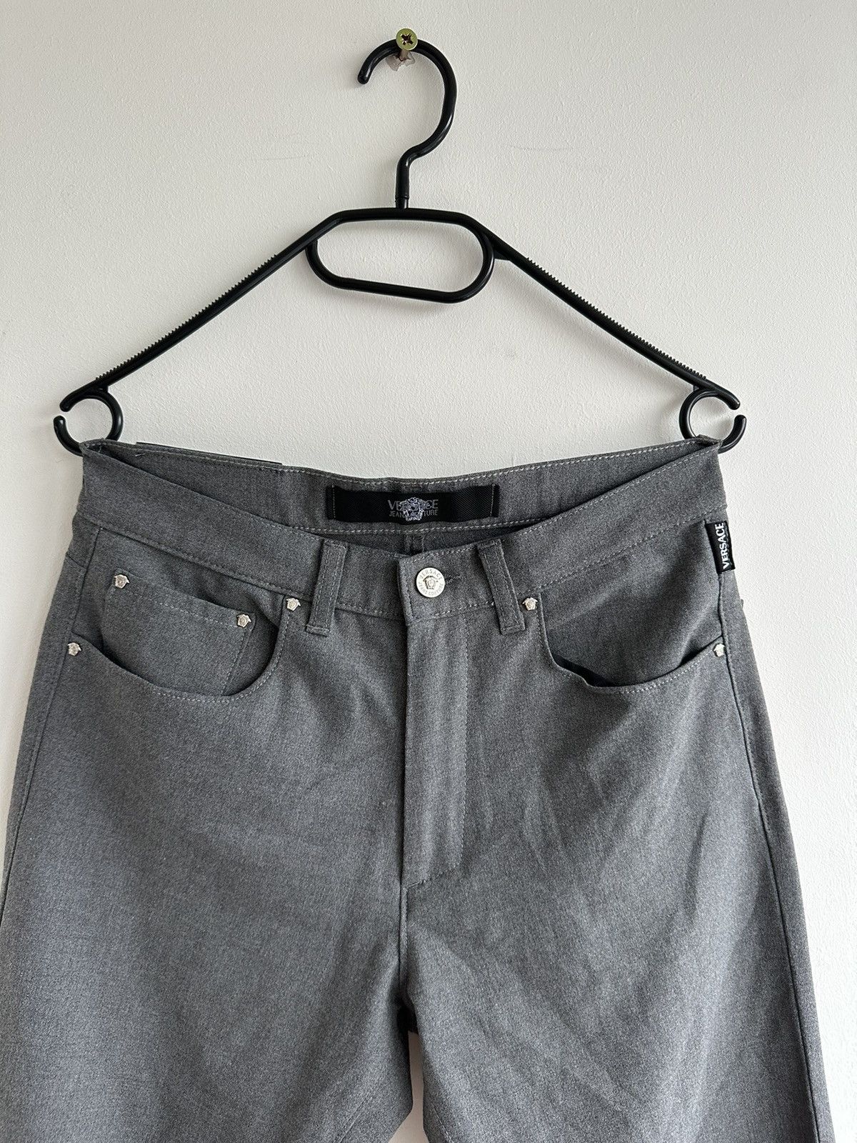 Versace Jeans Couture Vtg Versace Jeans Couture Stretch Pants Gray Size 31 W28xL28 Size US 31 - 4 Thumbnail