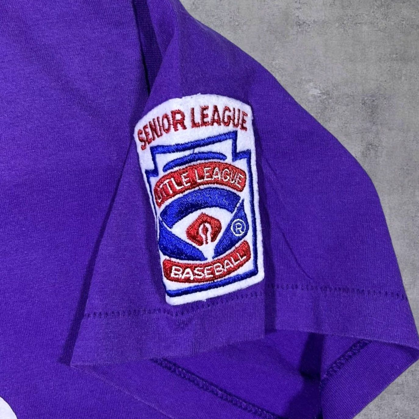 Fruit Of The Loom VINTAGE North Central Little League Baseball Purple Single Stitch T-Shirt Mens L Medium Mockup? Size US M / EU 48-50 / 2 - 5 Thumbnail