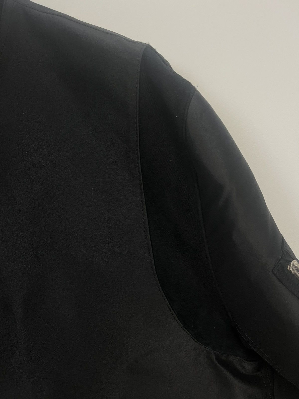 Rick Owens SS15 ‘FAUN’ Leather Embellished Silk Blend Bomber Size US XL / EU 56 / 4 - 5 Thumbnail
