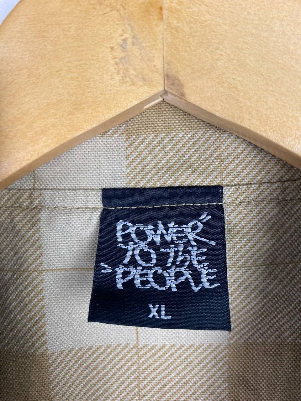 Japanese Brand power to the poeple short sleeves checkered khakis jacket Size US XL / EU 56 / 4 - 6 Thumbnail