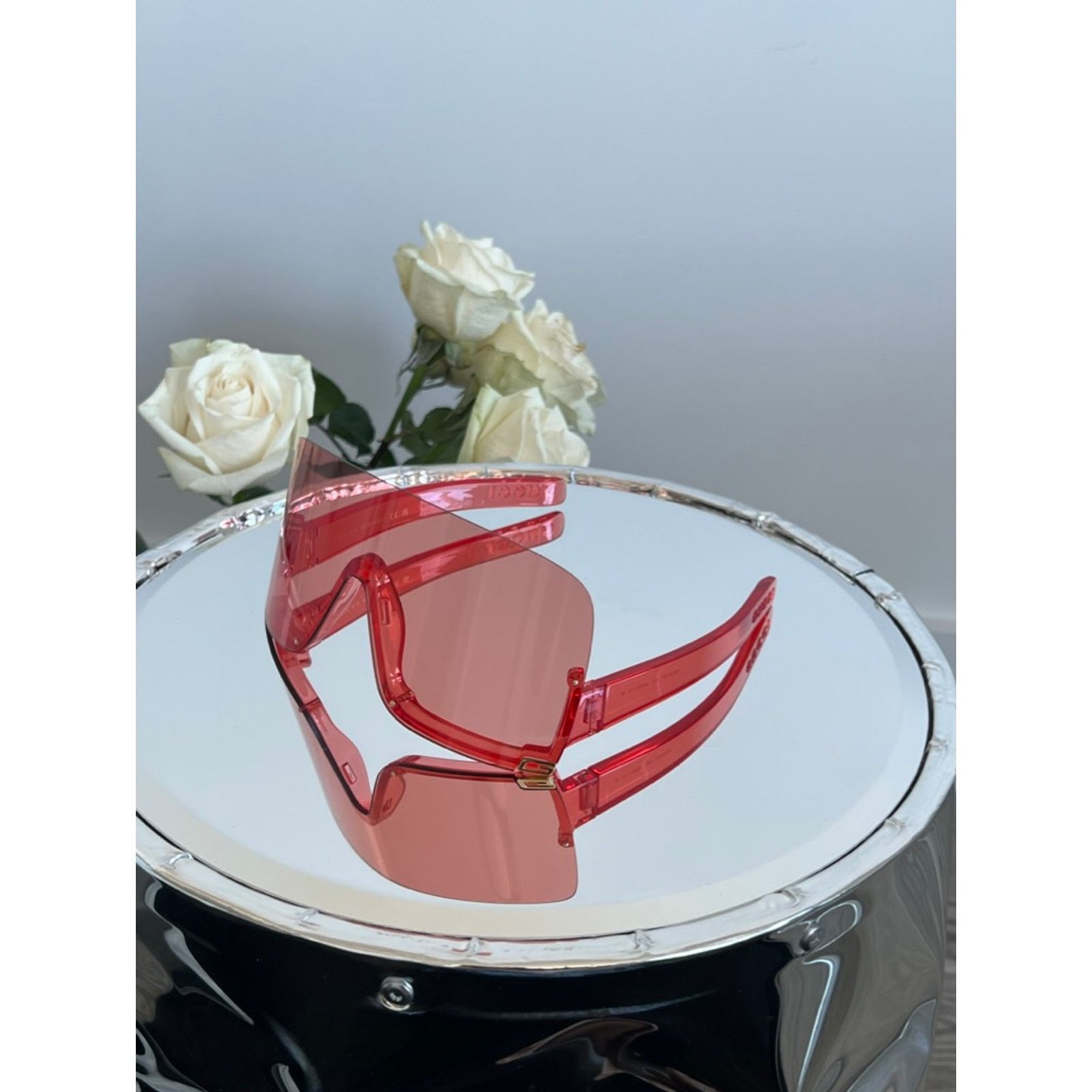 Gucci NEW Gucci GG1631S Red Mask Shield Sunglasses Size ONE SIZE - 3 Thumbnail