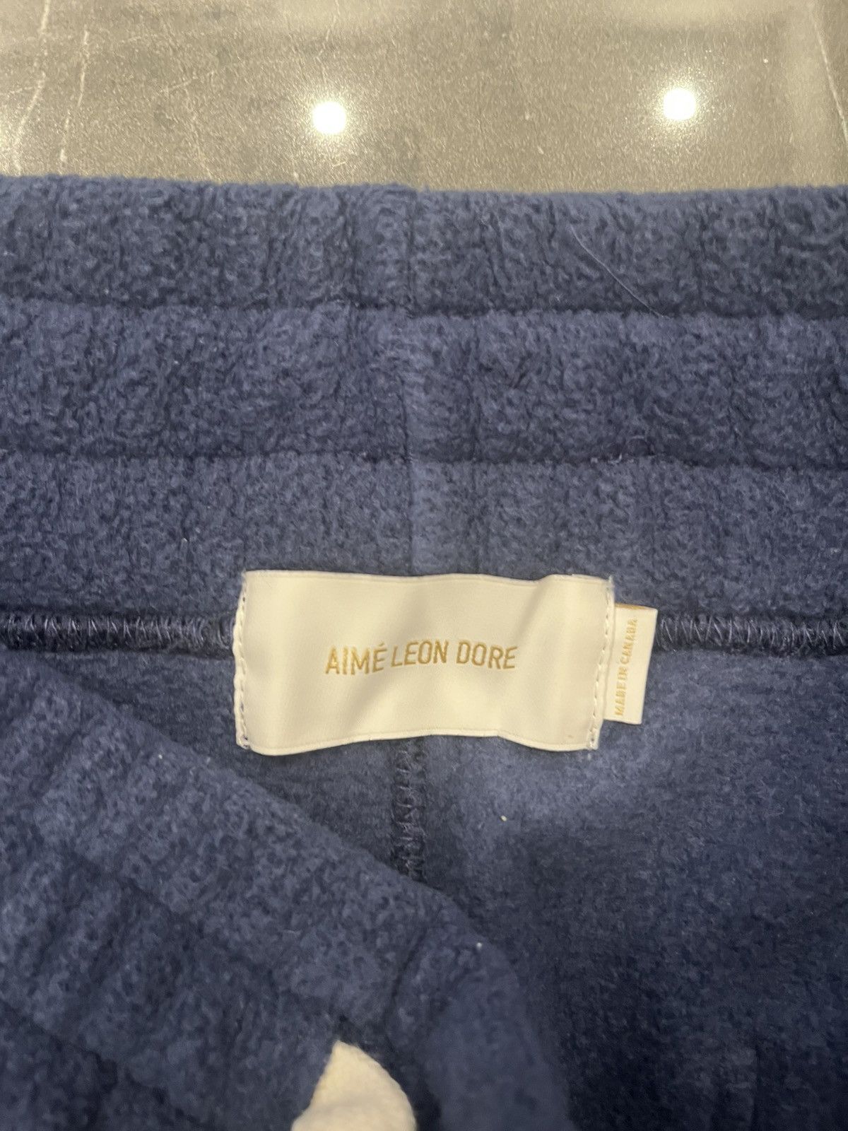 Aime Leon Dore Aime Leon Dore Blue Sherpa Fleece Spellout Jogger Sweatpants Size US 28 / EU 44 - 2 Thumbnail