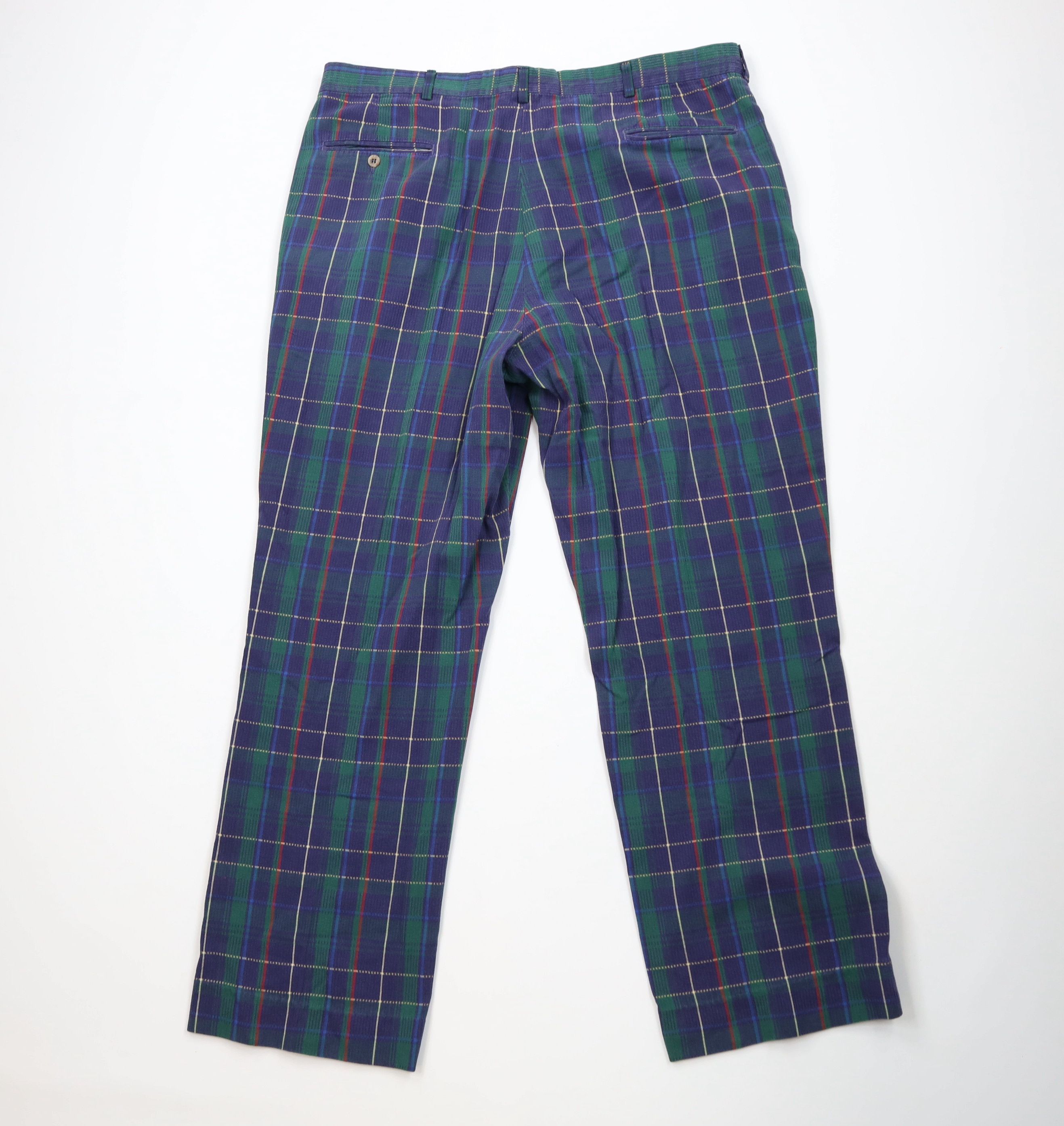 Orvis Vintage 70s Orvis Seersucker Wide Leg Chino Pants Plaid USA Size US 38 / EU 54 - 10 Thumbnail