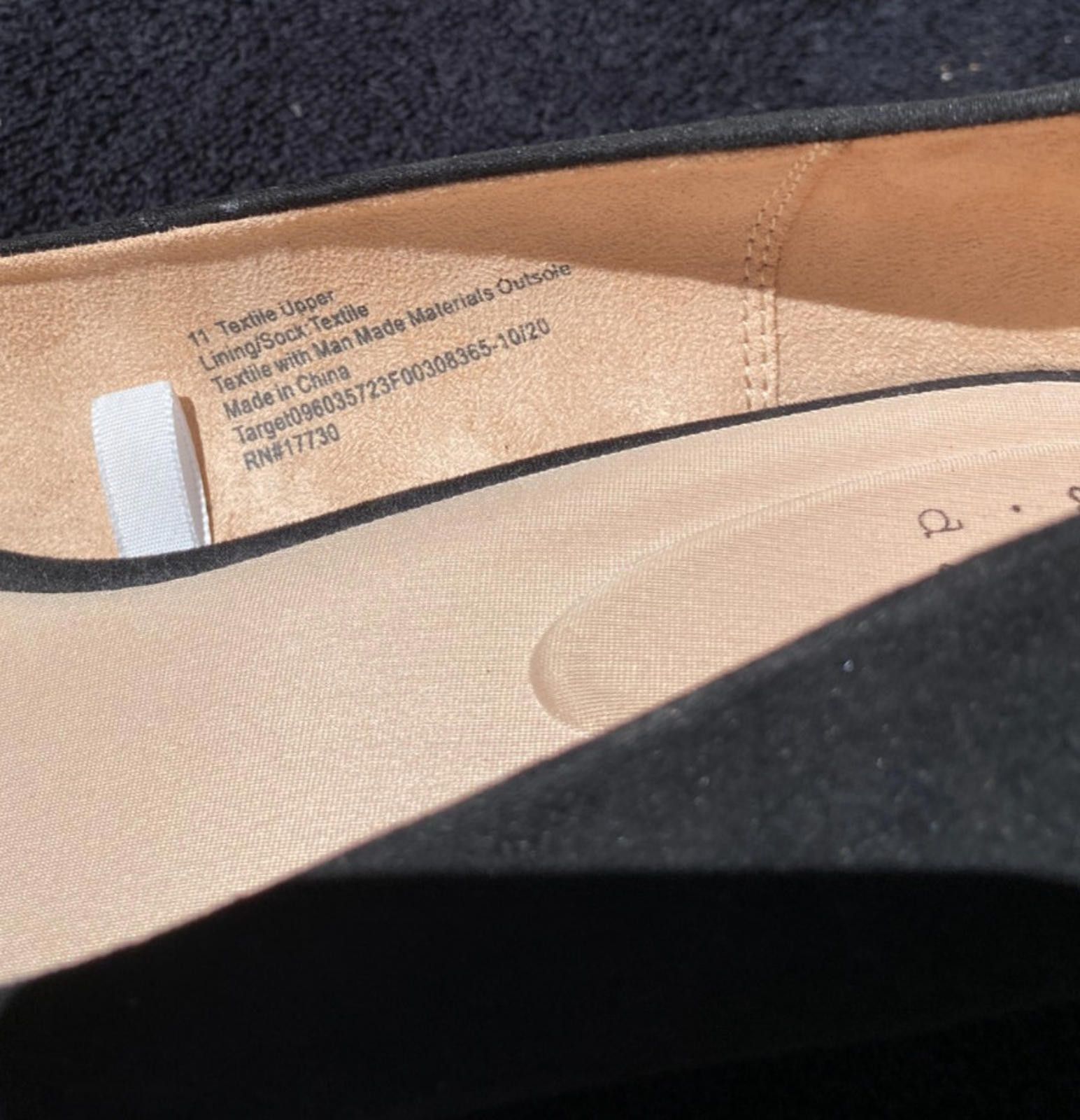 Designer A New Day Dot Black Wedge Heels SZ. 11 Faux Suede - (#S616) Size US 11 / IT 41 - 7 Thumbnail