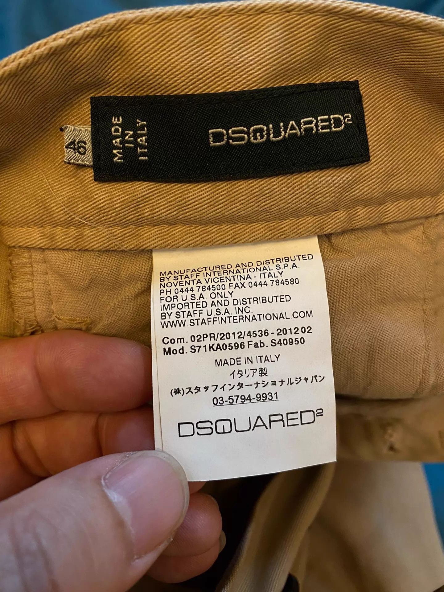 Dsquared2 DSQUARED2 Khaki Heavyweight Patchwork Denim Pants Size US 30 / EU 46 - 6 Thumbnail