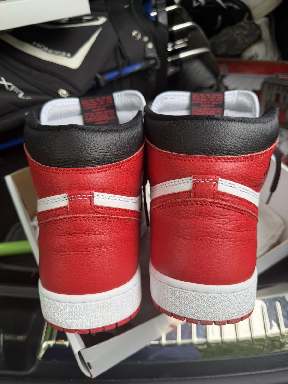 Nike Air Jordan 1 Retro High OG “White/University Red-Black” Size US 14 / EU 47 - 4 Thumbnail