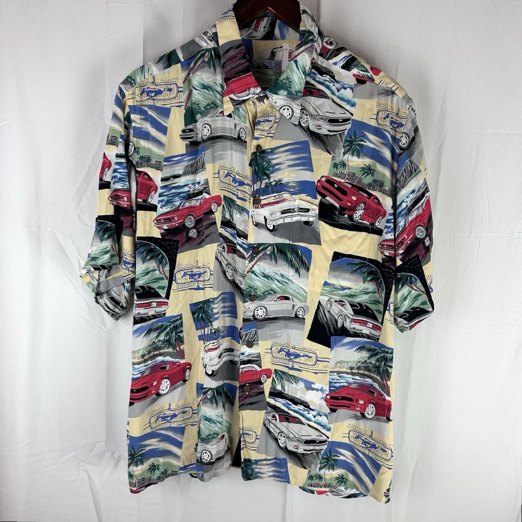 Reyn Spooner VINTAGE Reyn Spooner Shirt Mens XL Diamond Head Ford Mustang Rayon Short Sleeve Tropical Size US XL / EU 56 / 4 - 2 Thumbnail