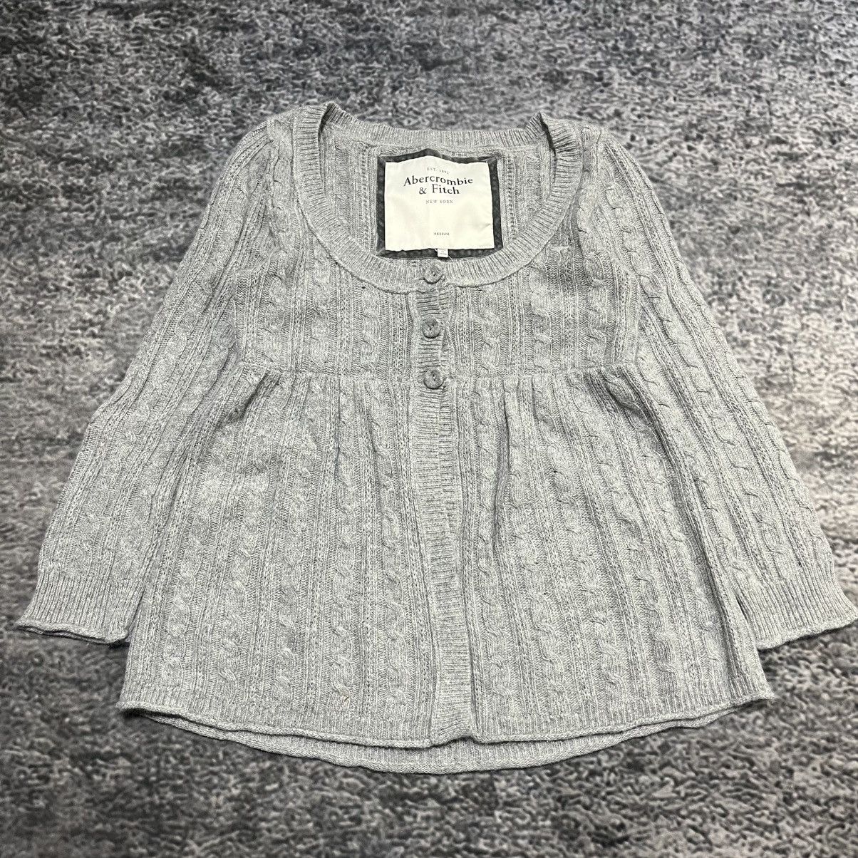 Abercrombie & Fitch Vintage Y2K Abercrombie & Fitch Babydoll Cable Knit Cardigan Size M / US 6-8 / IT 42-44 - 3 Thumbnail