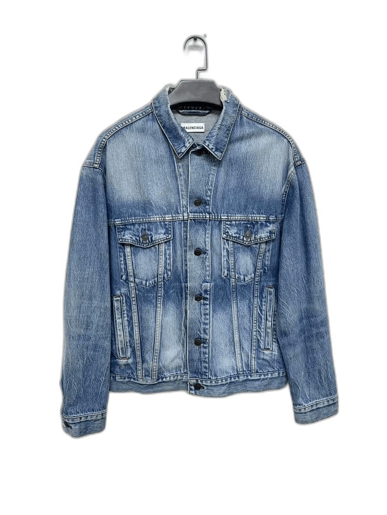 Balenciaga Balenciaga denim jacket with back print Size US XS / EU 42 / 0 - 1 Thumbnail