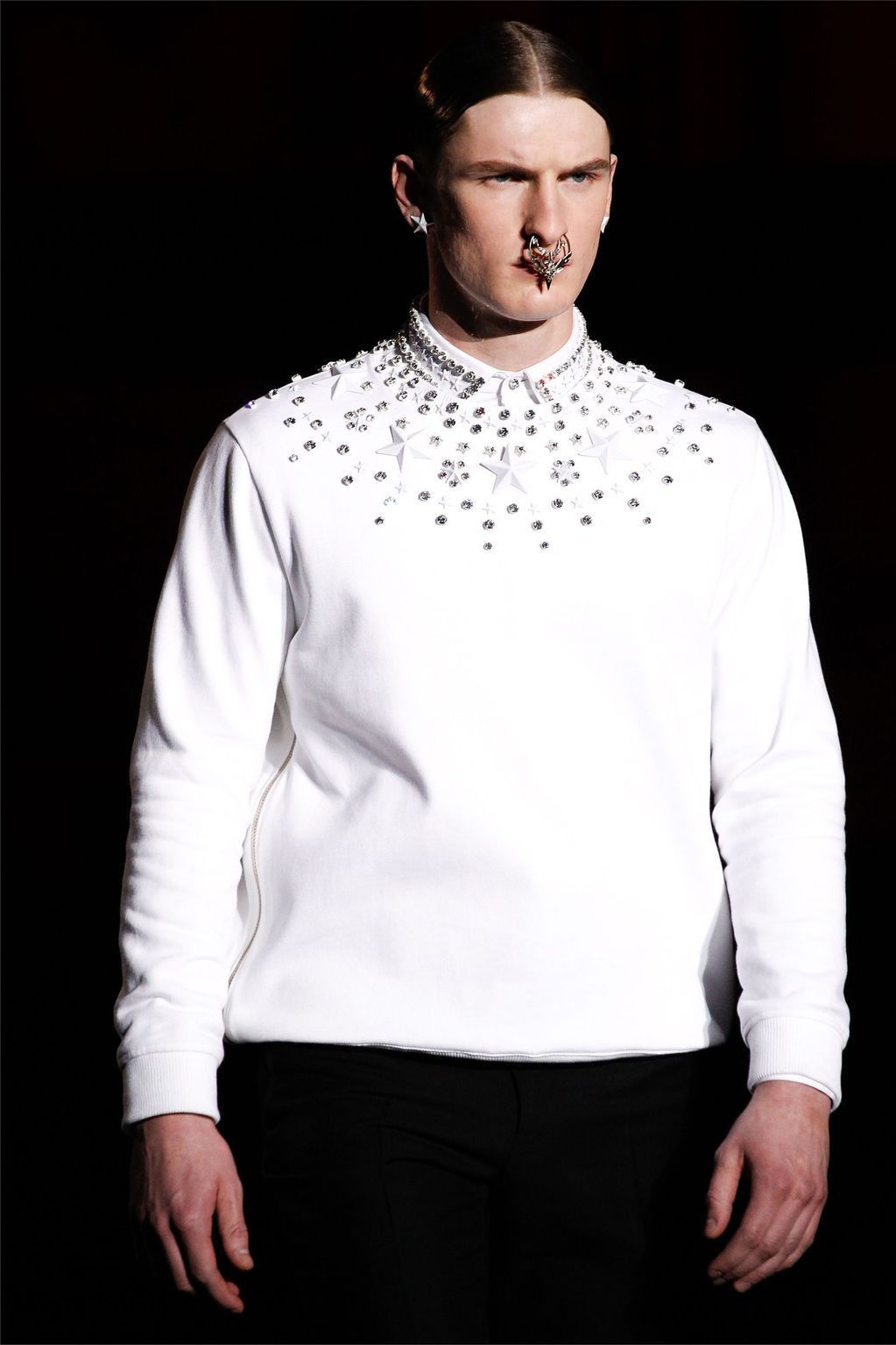 Givenchy White Swarovski Beads and Stars Sweatshirt Size US M / EU 48-50 / 2 - 3 Thumbnail
