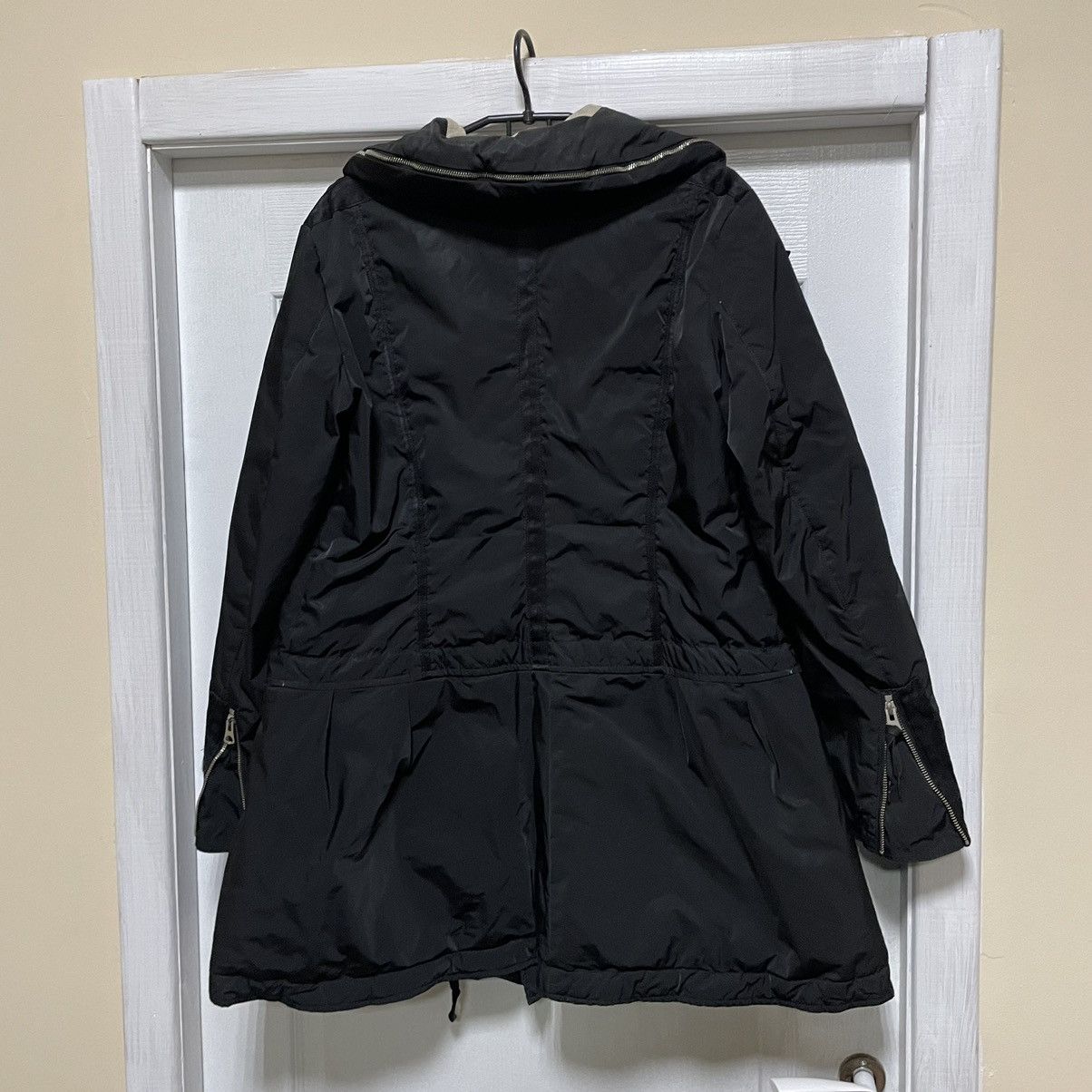If Six Was Nine × Le Grande Bleu (L.G.B.) × Marithe + Francois Girbaud Marithè François Girbaud Bondage moto jacket coat down puffe Size L / US 10 / IT 46 - 10 Thumbnail