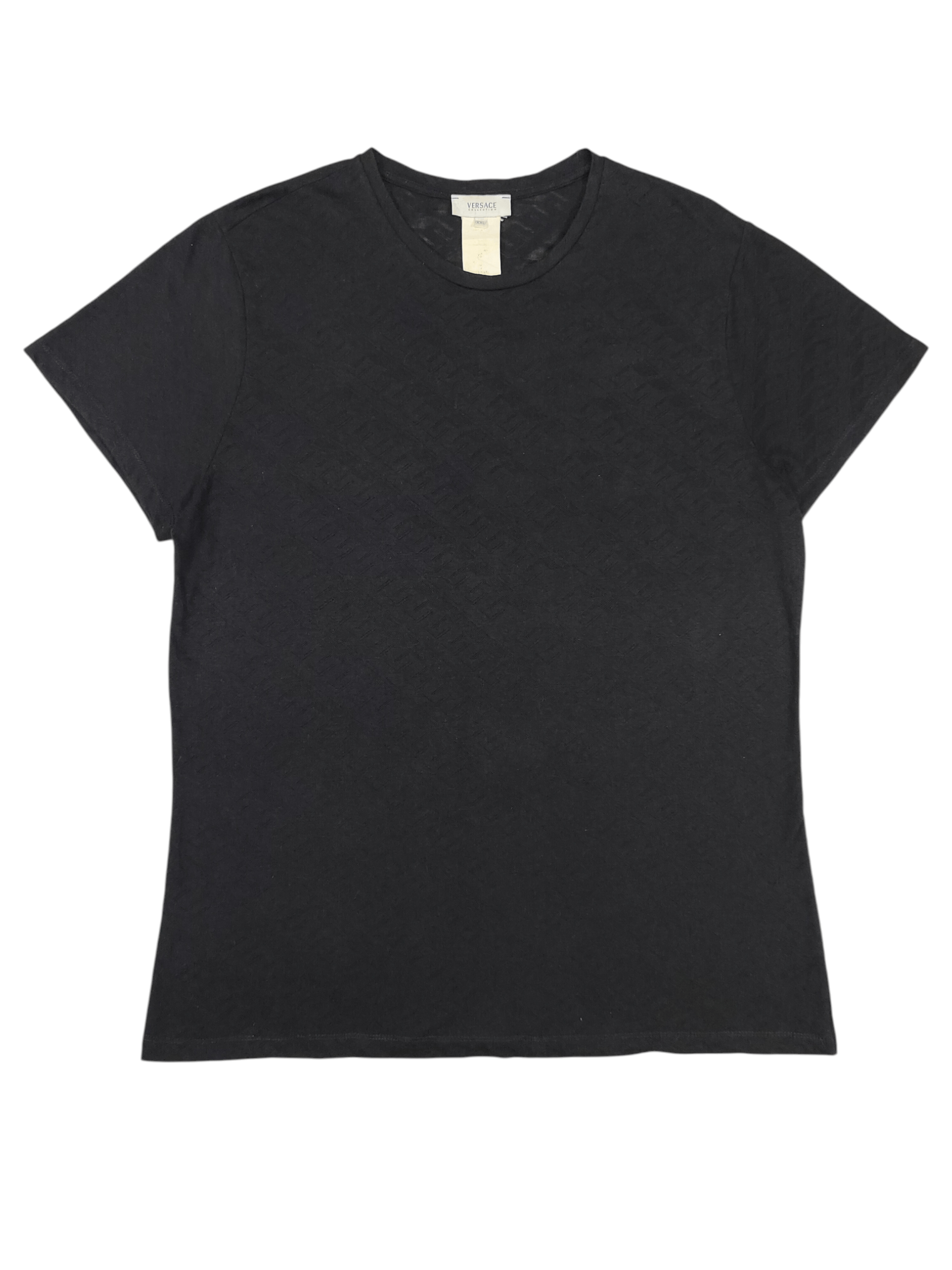 Versace Versace Collection - Minimal Tonal Monogram Jacquard Tee Size US XL / EU 56 / 4 - 1 Thumbnail