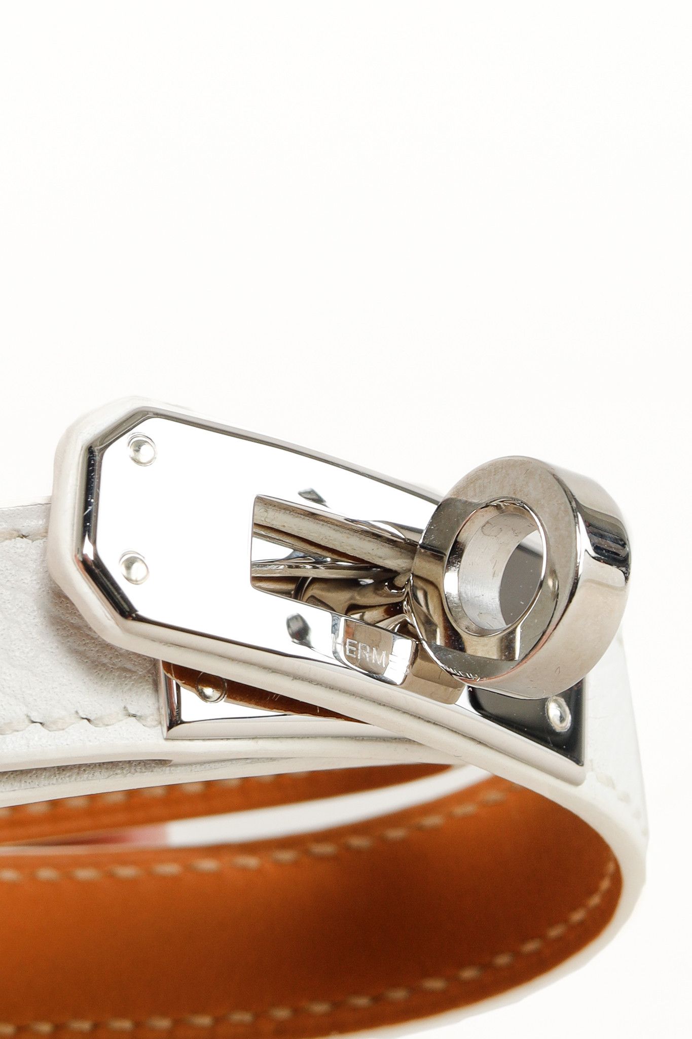 Hermes Hermes Kelly Double Tour Blanc Epsom Leather Bracelet Size ONE SIZE - 3 Thumbnail