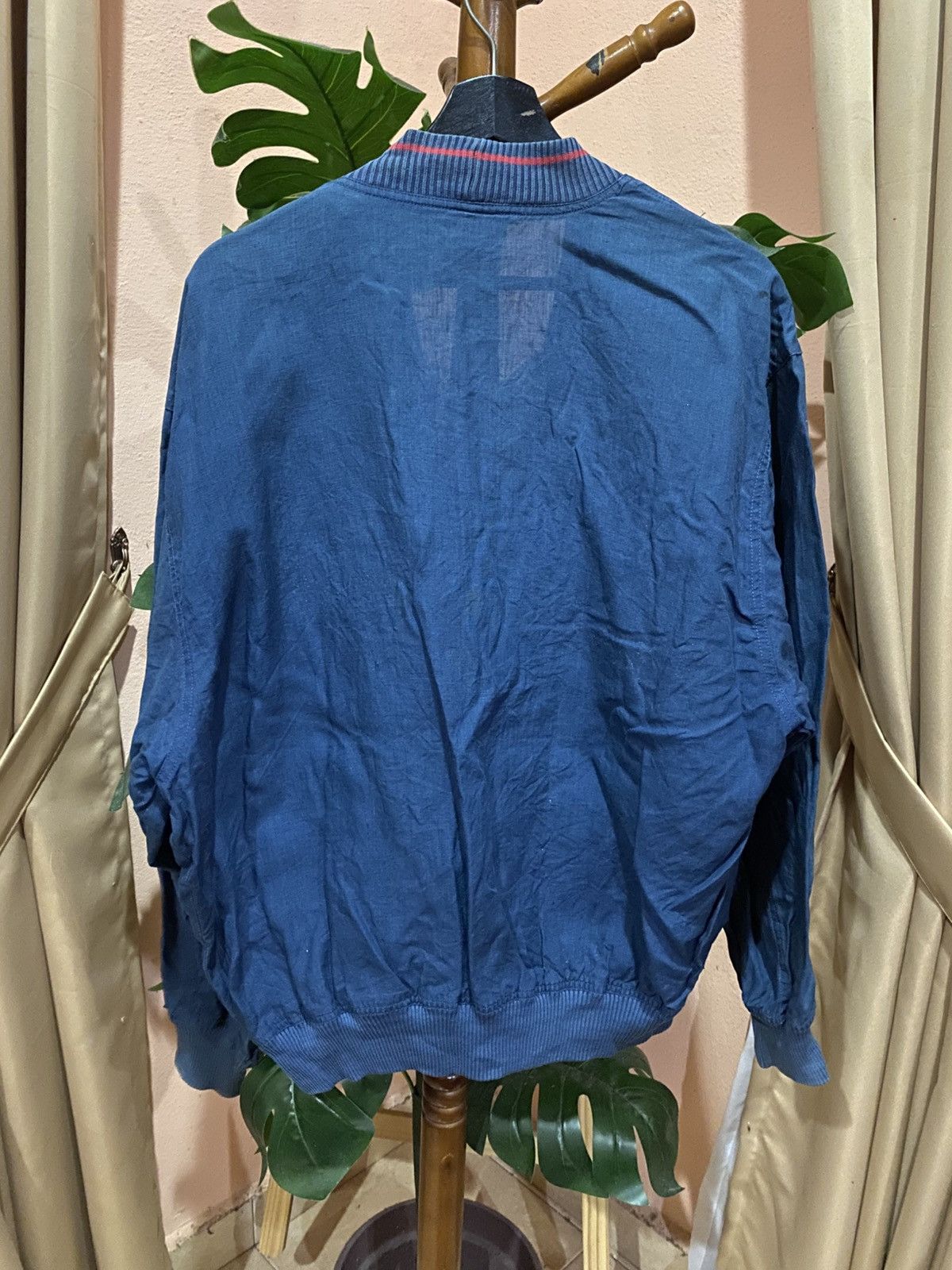 Designer Vintage Umberto Bilancioni Made Italy Blue Cotton Cardigan Size US L / EU 52-54 / 3 - 6 Thumbnail